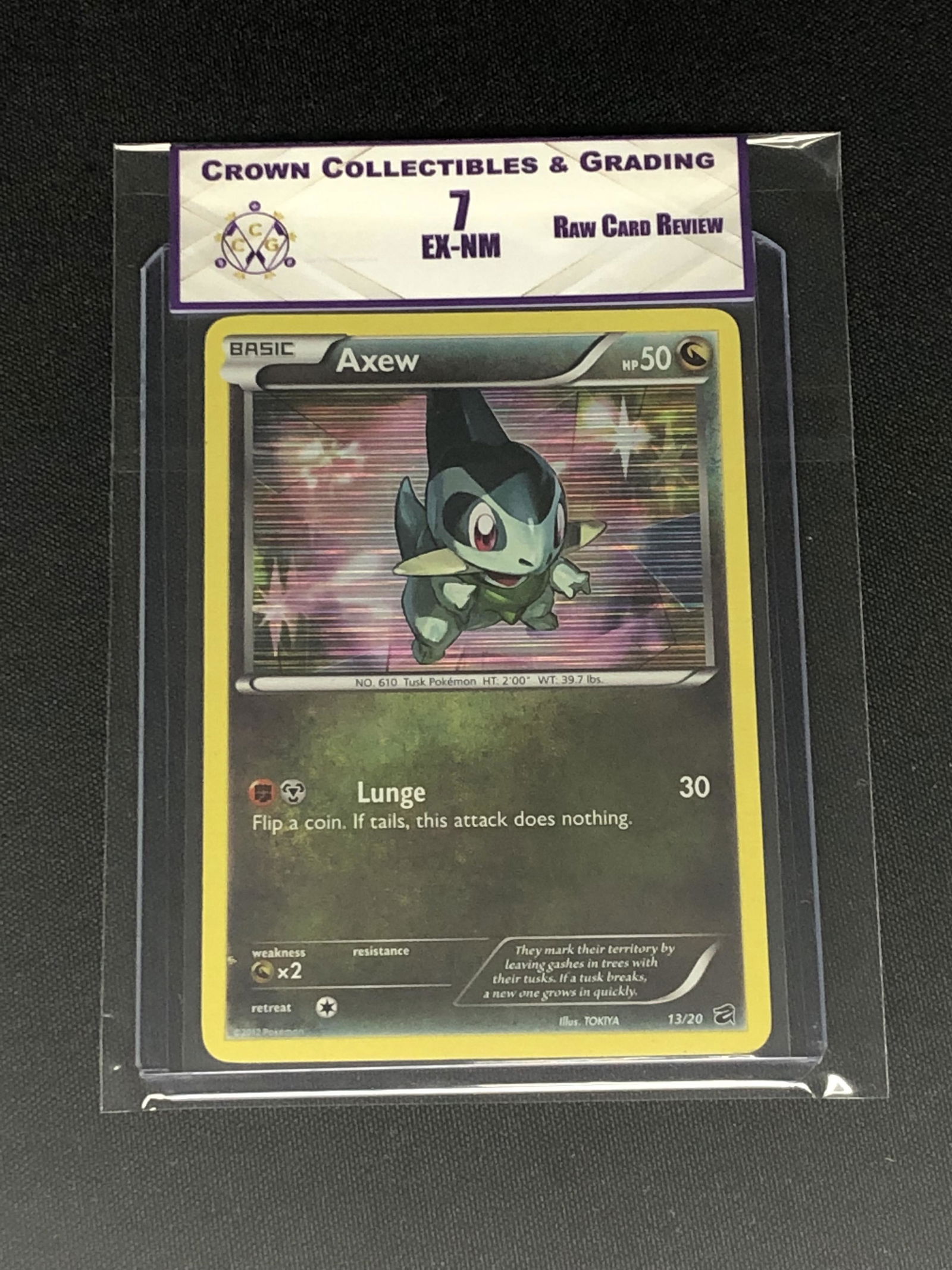 Raw Card Review Axew Holo Graded CCG 7 (1 of 1)