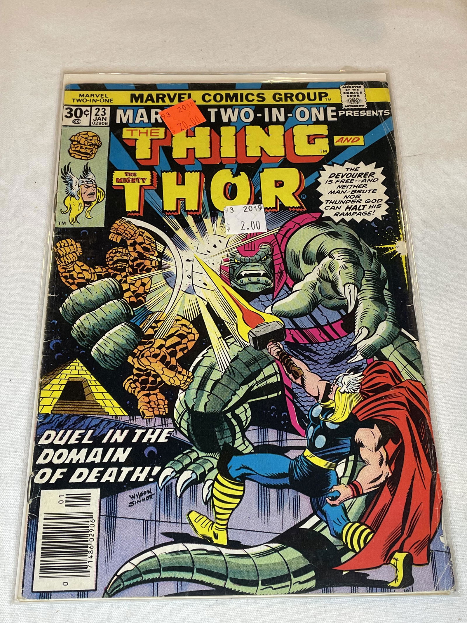 Marvel The Thing and Thor Comic Book (1 of 1)