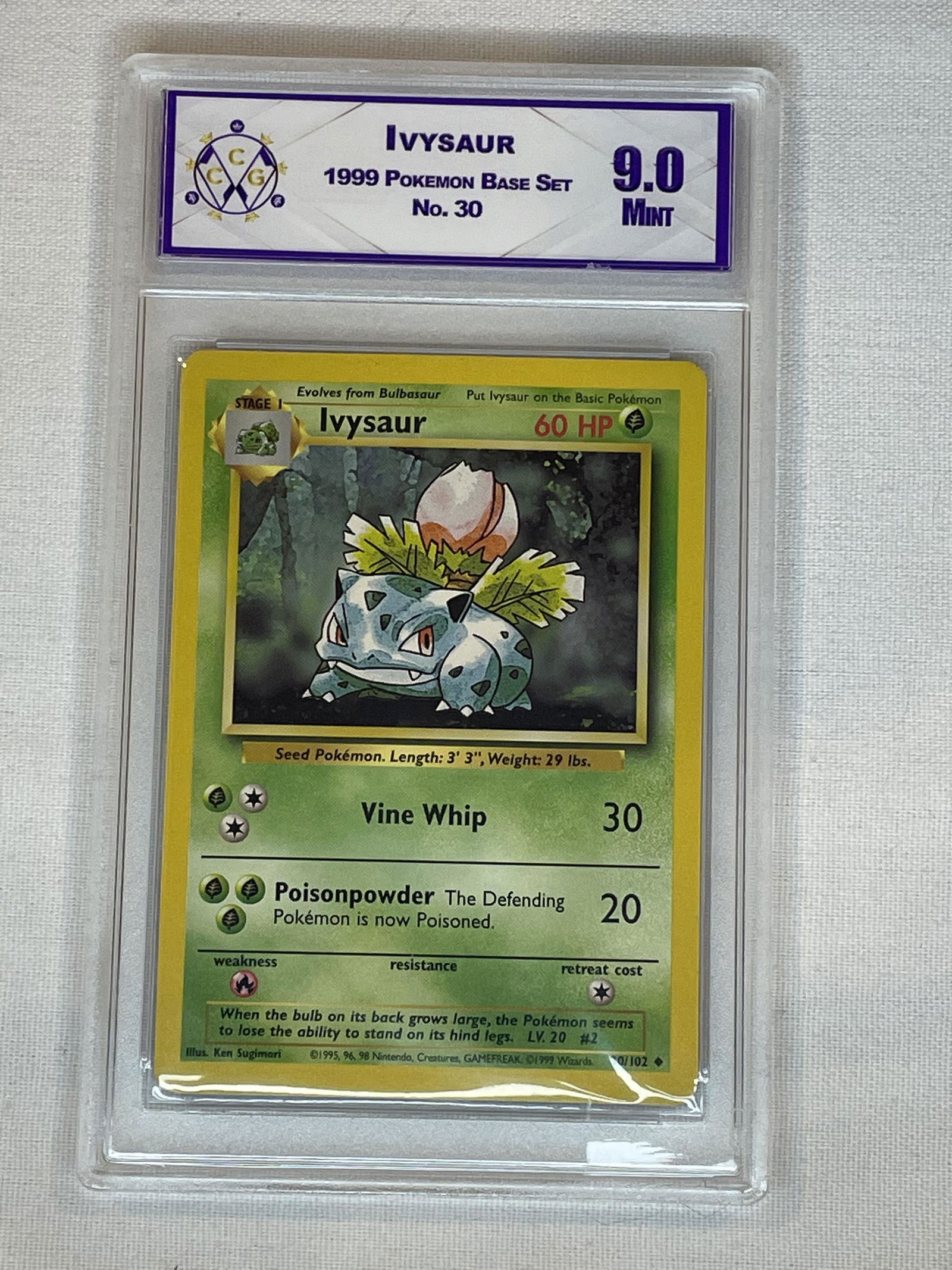 Base Set Ivysaur CCG Gradd 9.0 (1 of 1)