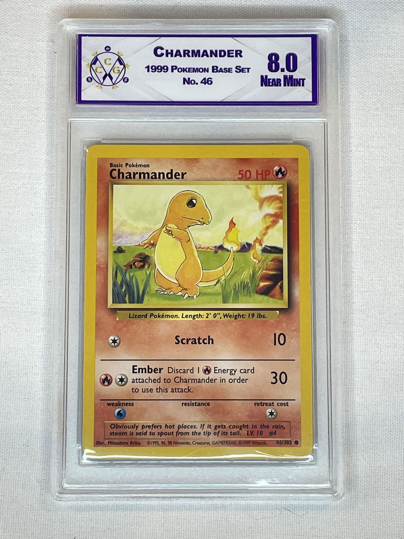 Base Set Charmander CCG Gradd 8.0 (1 of 1)