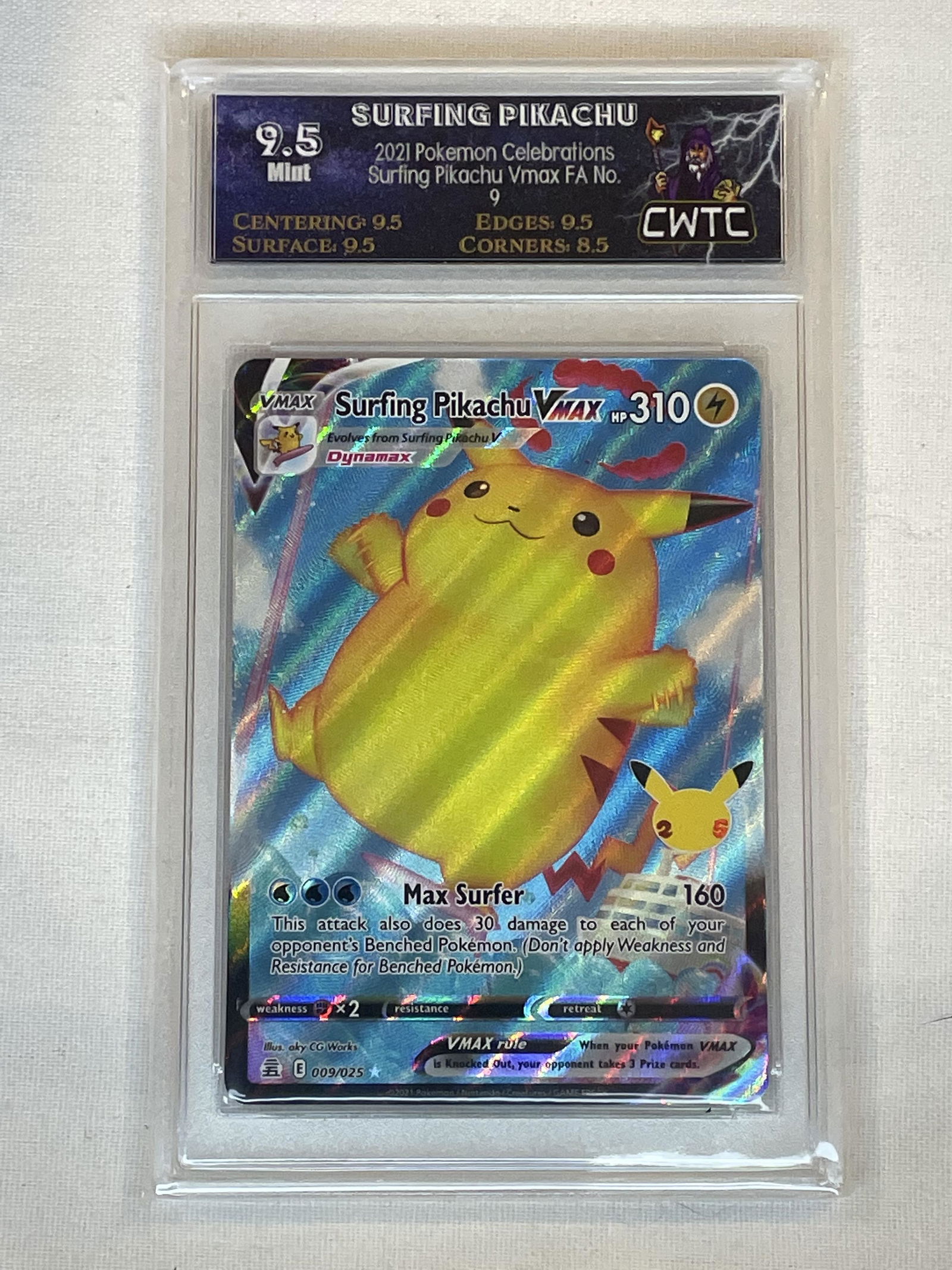 Surfing Pikachu CWTC Gradd sub 9.5 (1 of 1)