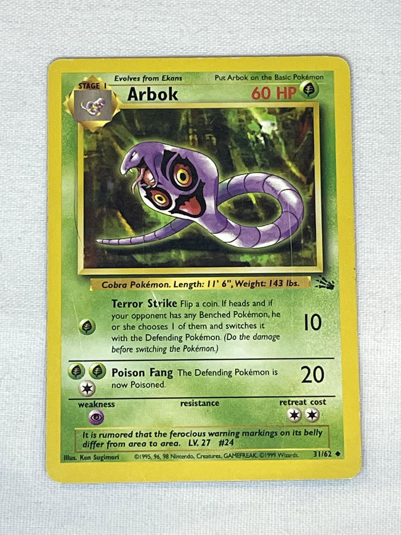 Fossil Arbok Single: Fossil Arbok Single