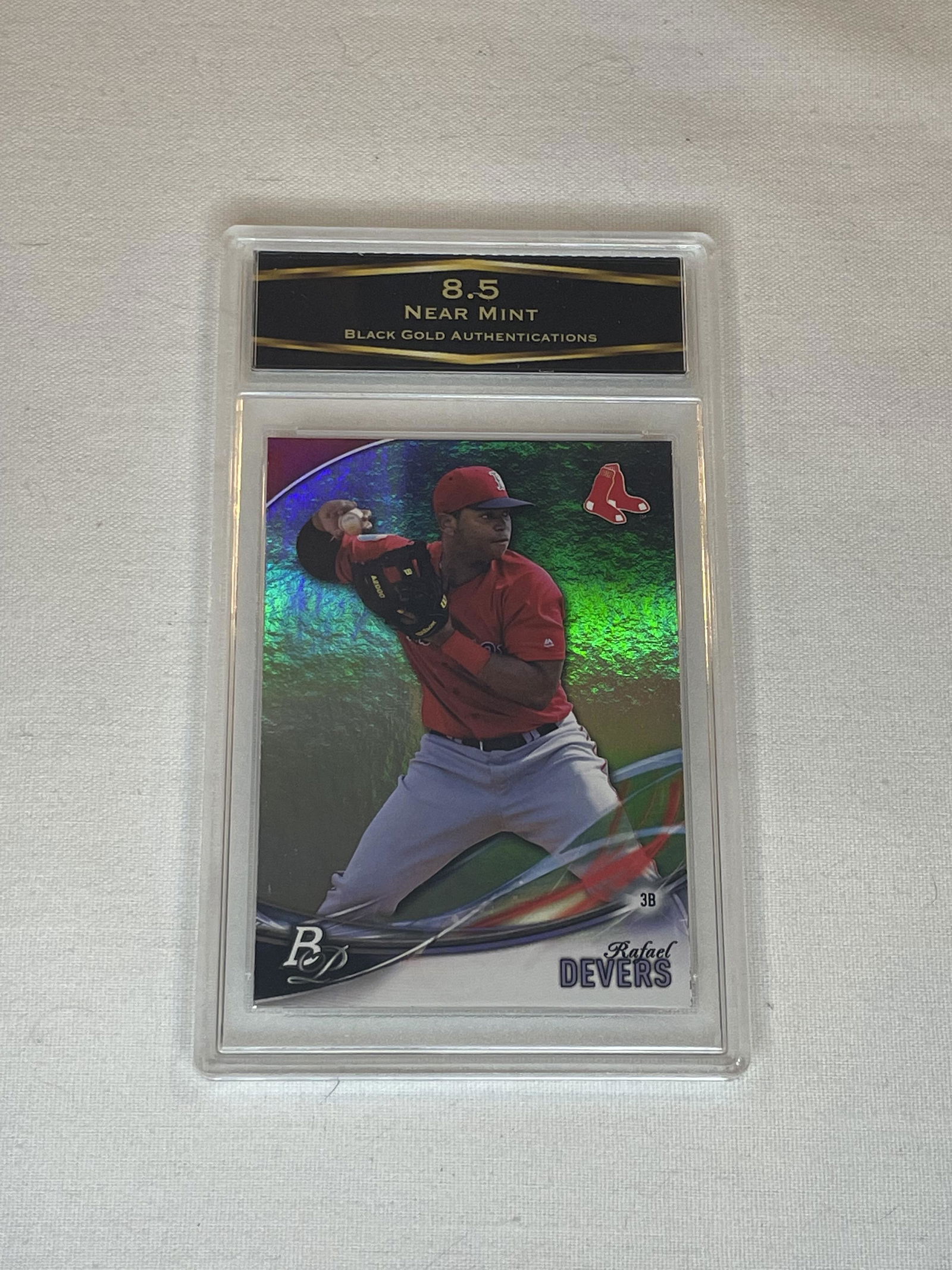 Rafael Devers Bowman Platinum Refractor BGA 8.5 (1 of 1)