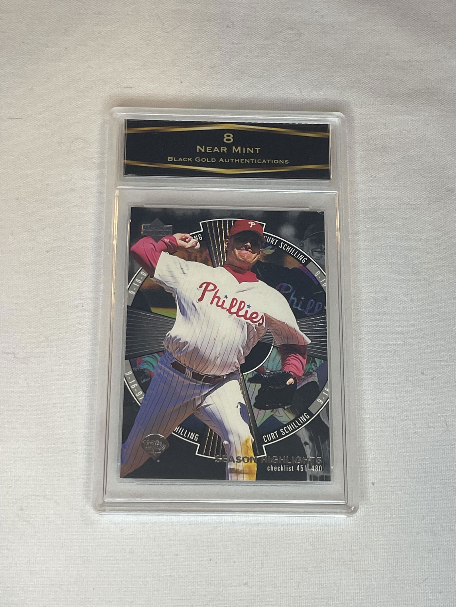 Curt Schilling Upper Deck Season Highlights BGA 8 (1 of 1)
