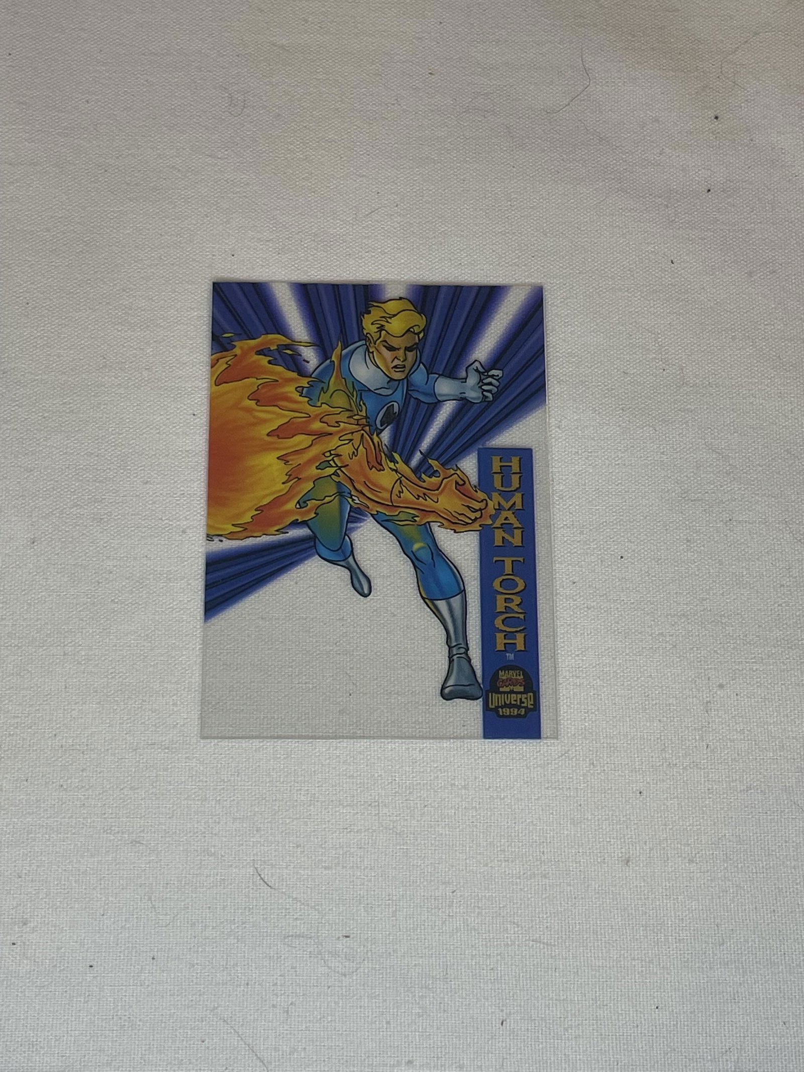 Marvel Universe Human Torch TV Animation Card In poor Condition (1 of 1)