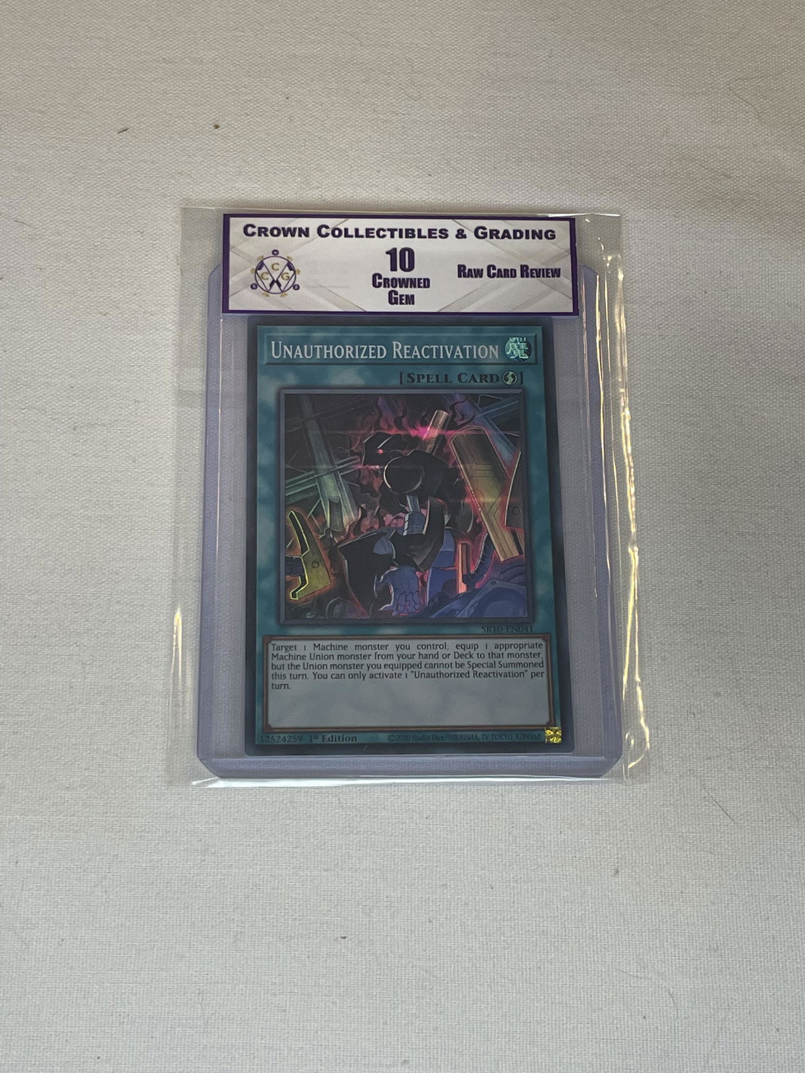 Unauthorized reactivation Yu-Gi-Oh RCR 10 (1 of 1)