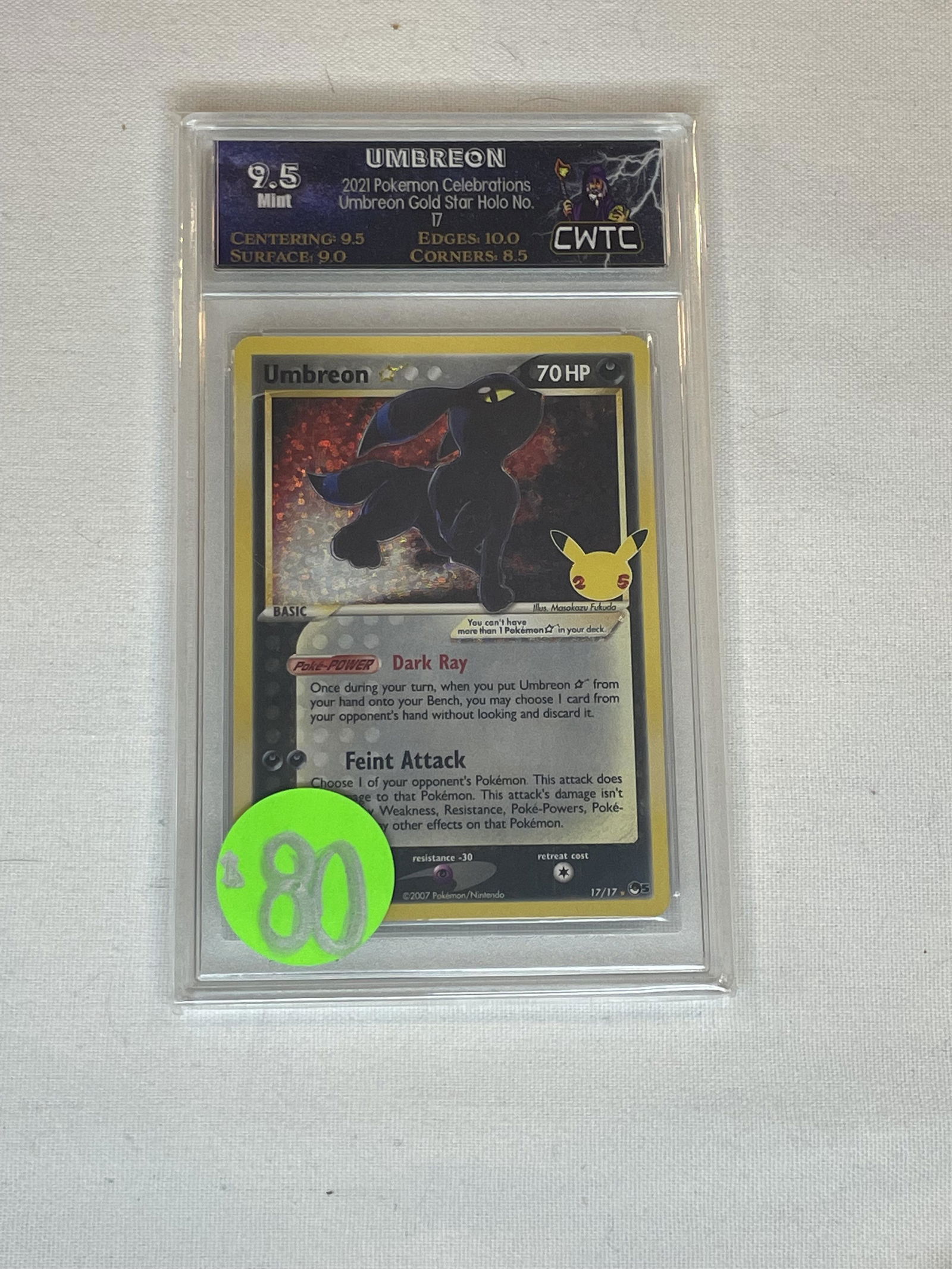 Umbreon CWTC Sub Graded 9.5 (1 of 1)