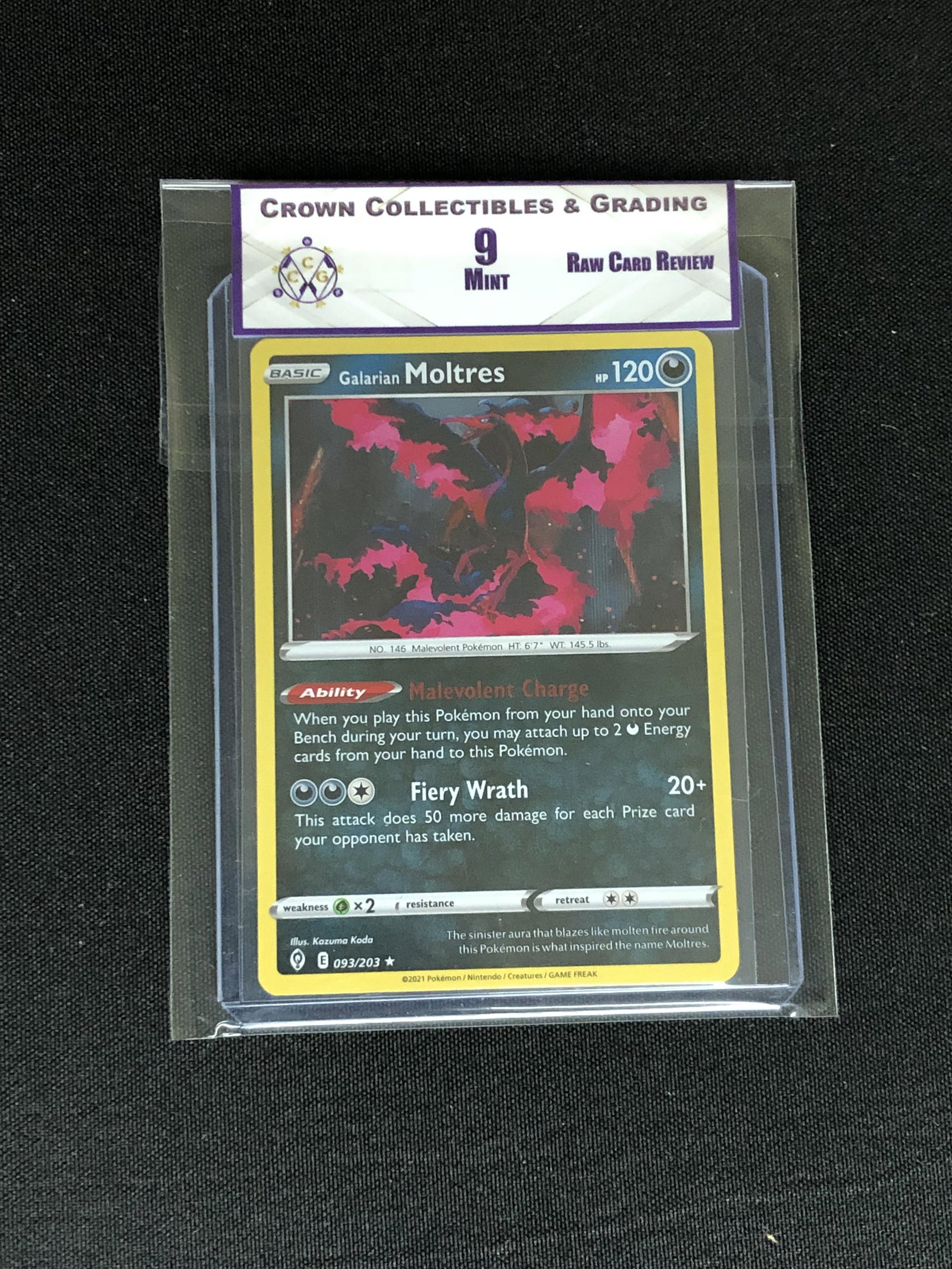 RCR Galarian Moltres Holo CC&G 9 (1 of 1)