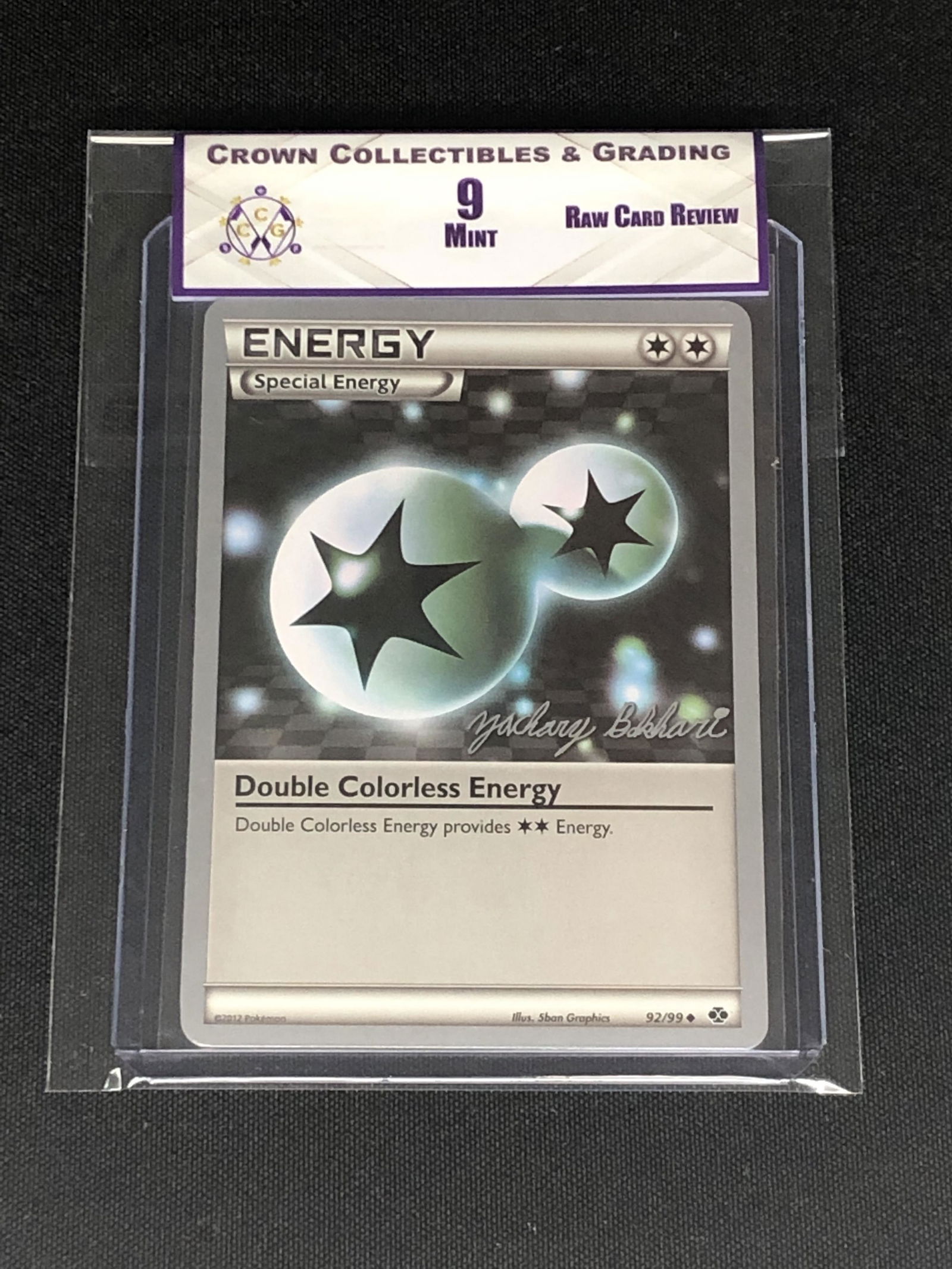RCR Double Colorless Energy CC&G 9 Pokemon Card (1 of 1)