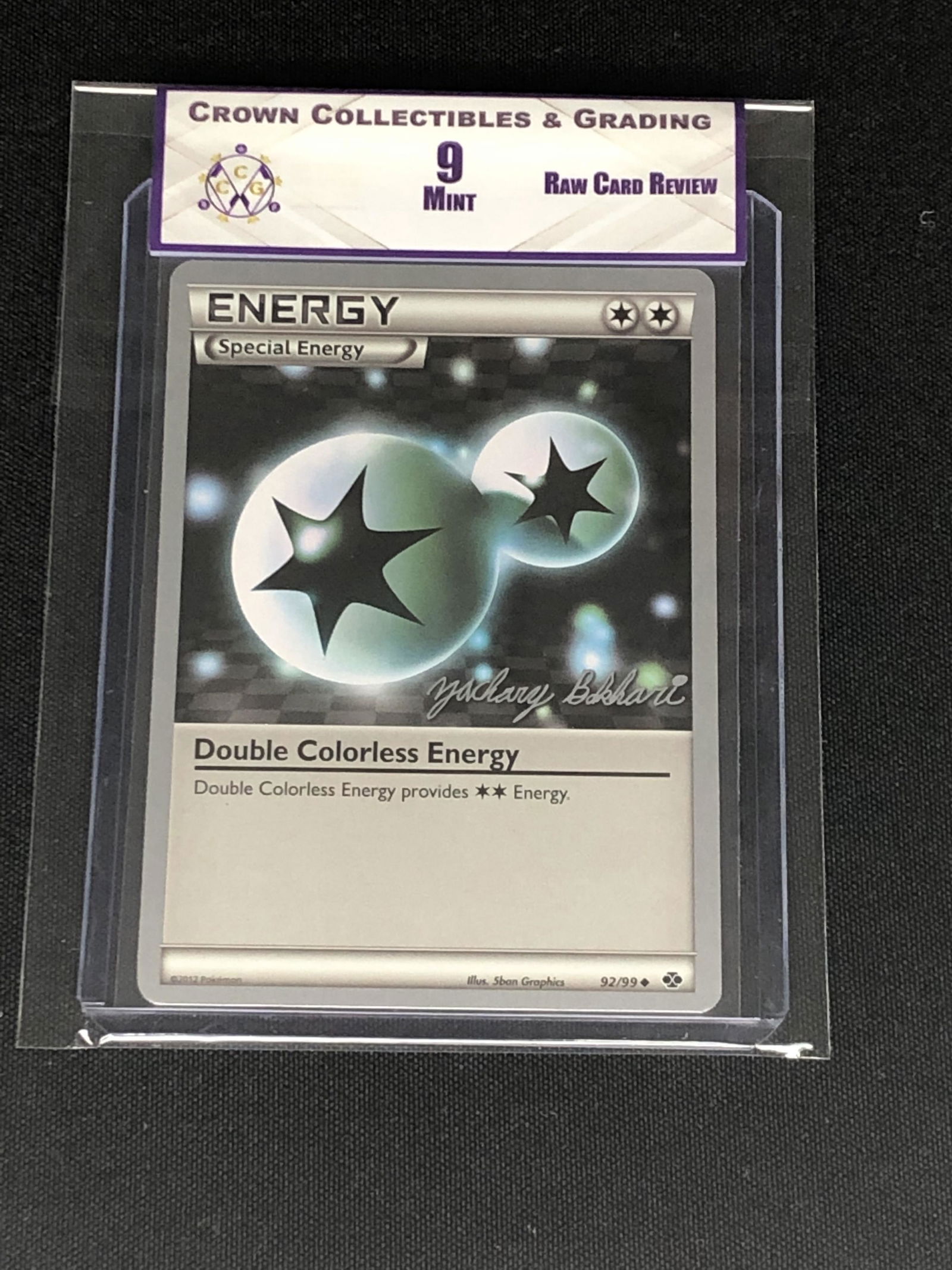 RCR Double Colorless Energy CC&G 9 Pokemon Card (1 of 1)