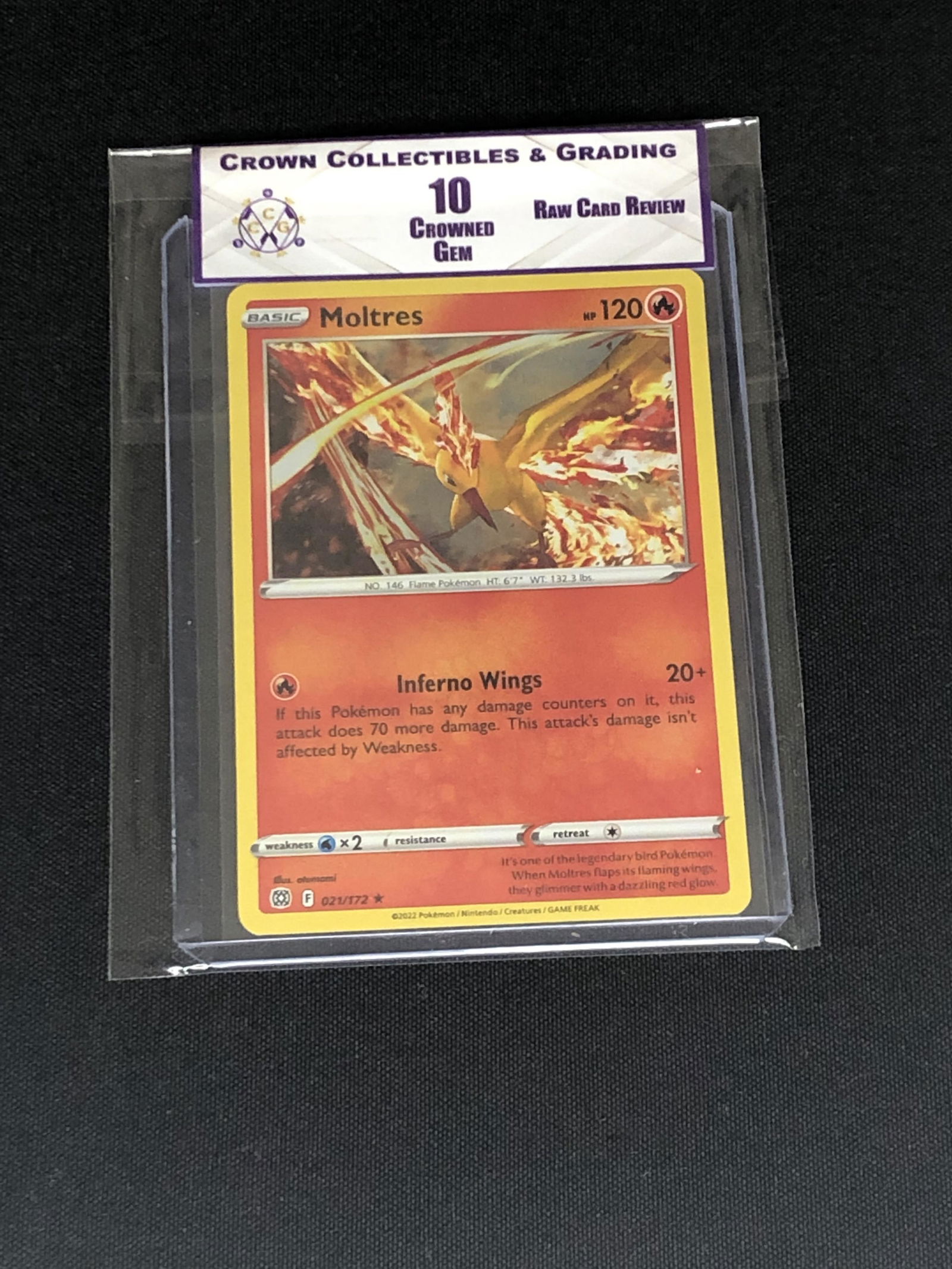 RCR Moltres CC&G 10 Pokemon Card (1 of 1)
