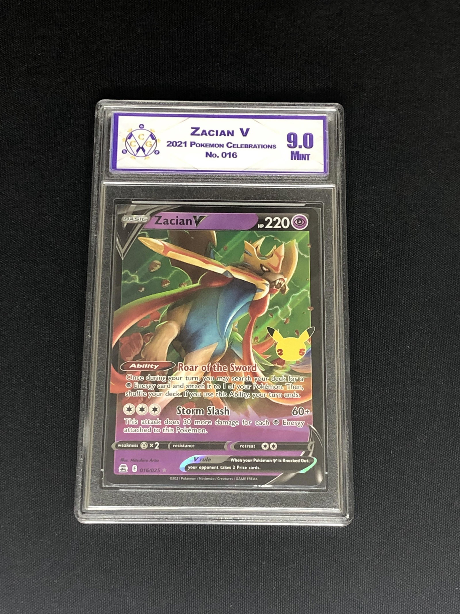 Zacian V CC&G 9 Pokemon Card (1 of 1)