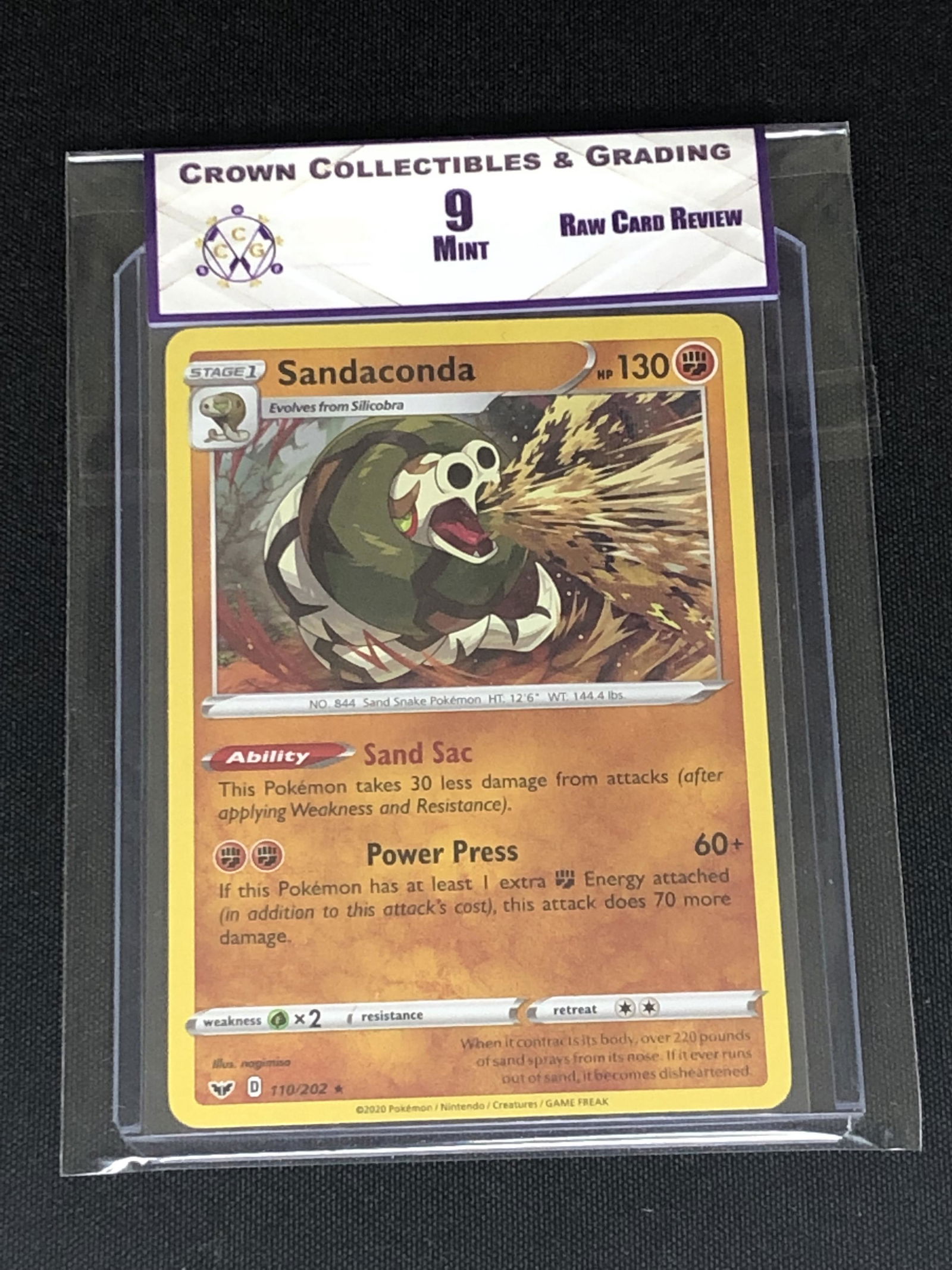 RCR Sandaconda CC&G 9 Pokemon Card (1 of 1)