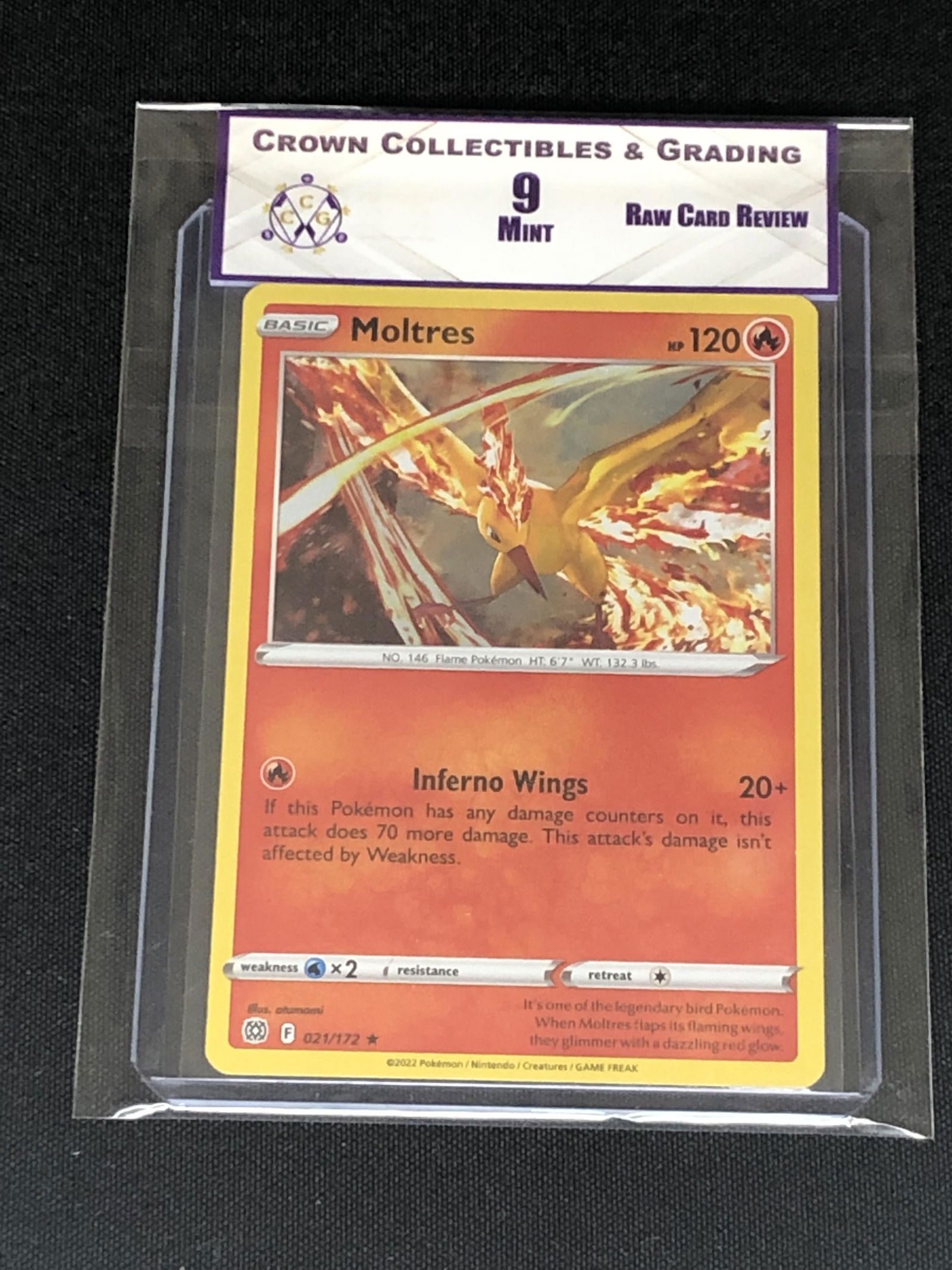 RCR Moltres CC&G 9 Pokemon Card (1 of 1)