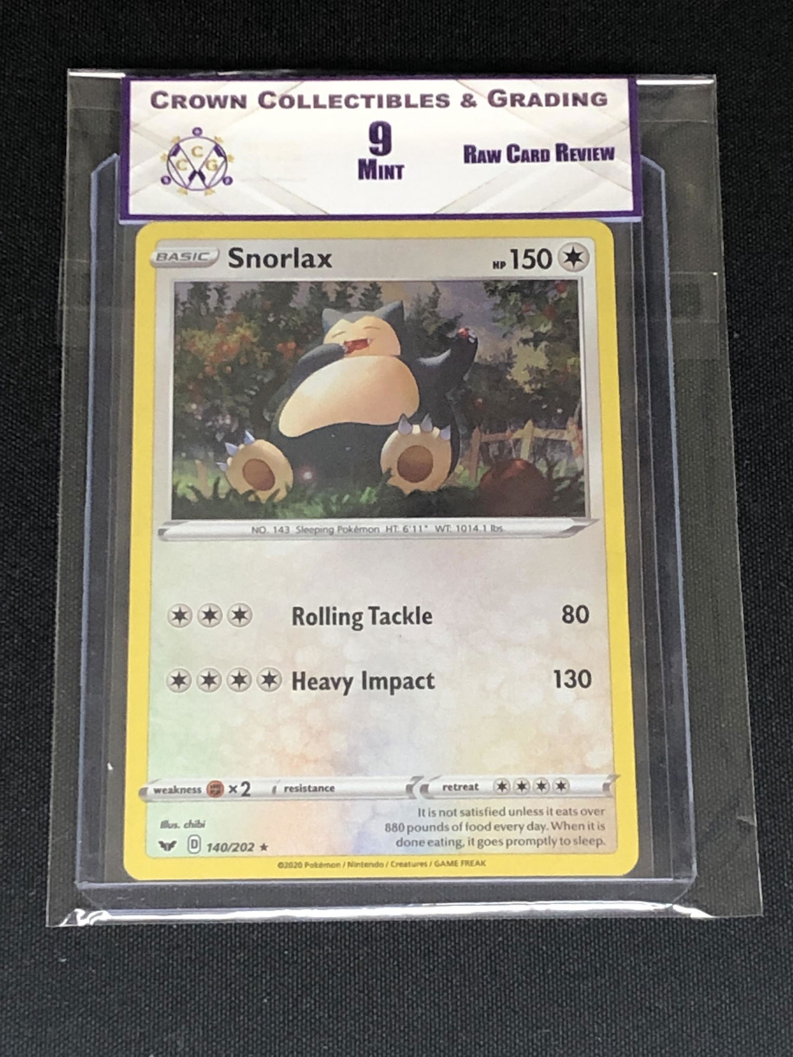 RCR Snorlax CC&G 9 Pokemon Card (1 of 1)