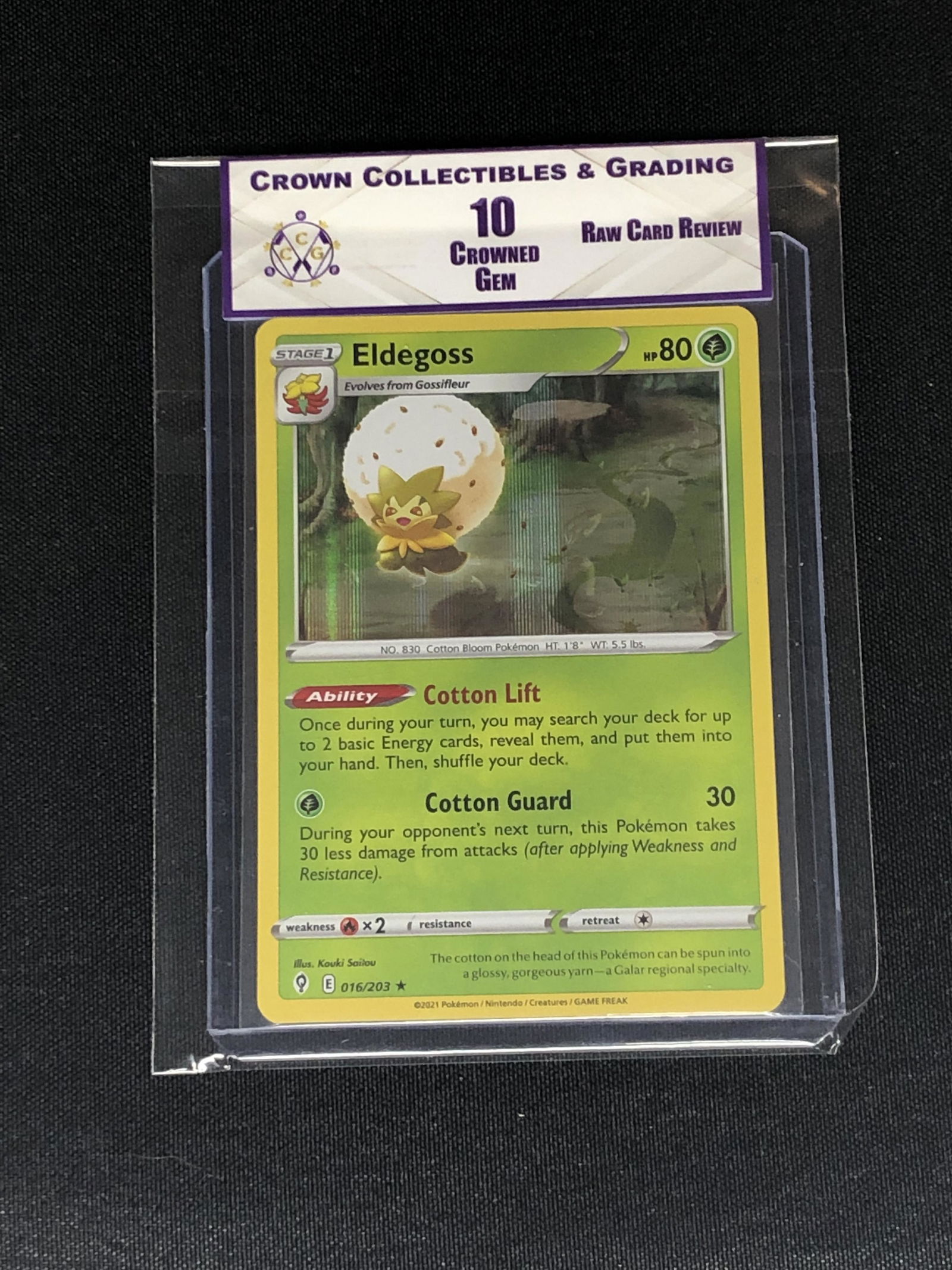 RCR Eldegoss CC&G 10 Pokemon Card (1 of 1)