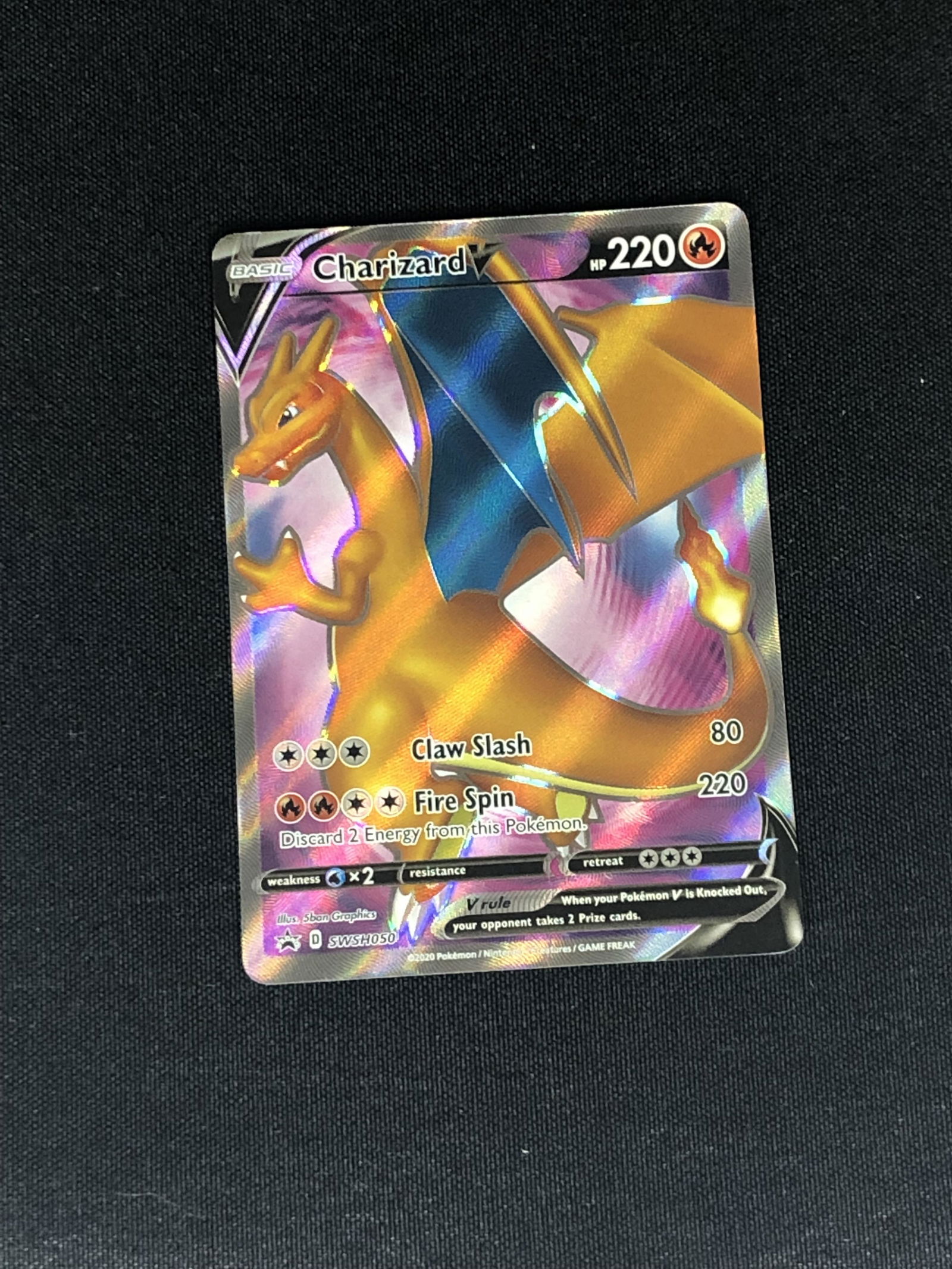 Charizard V Pokemon Card- has crease down the center (1 of 1)