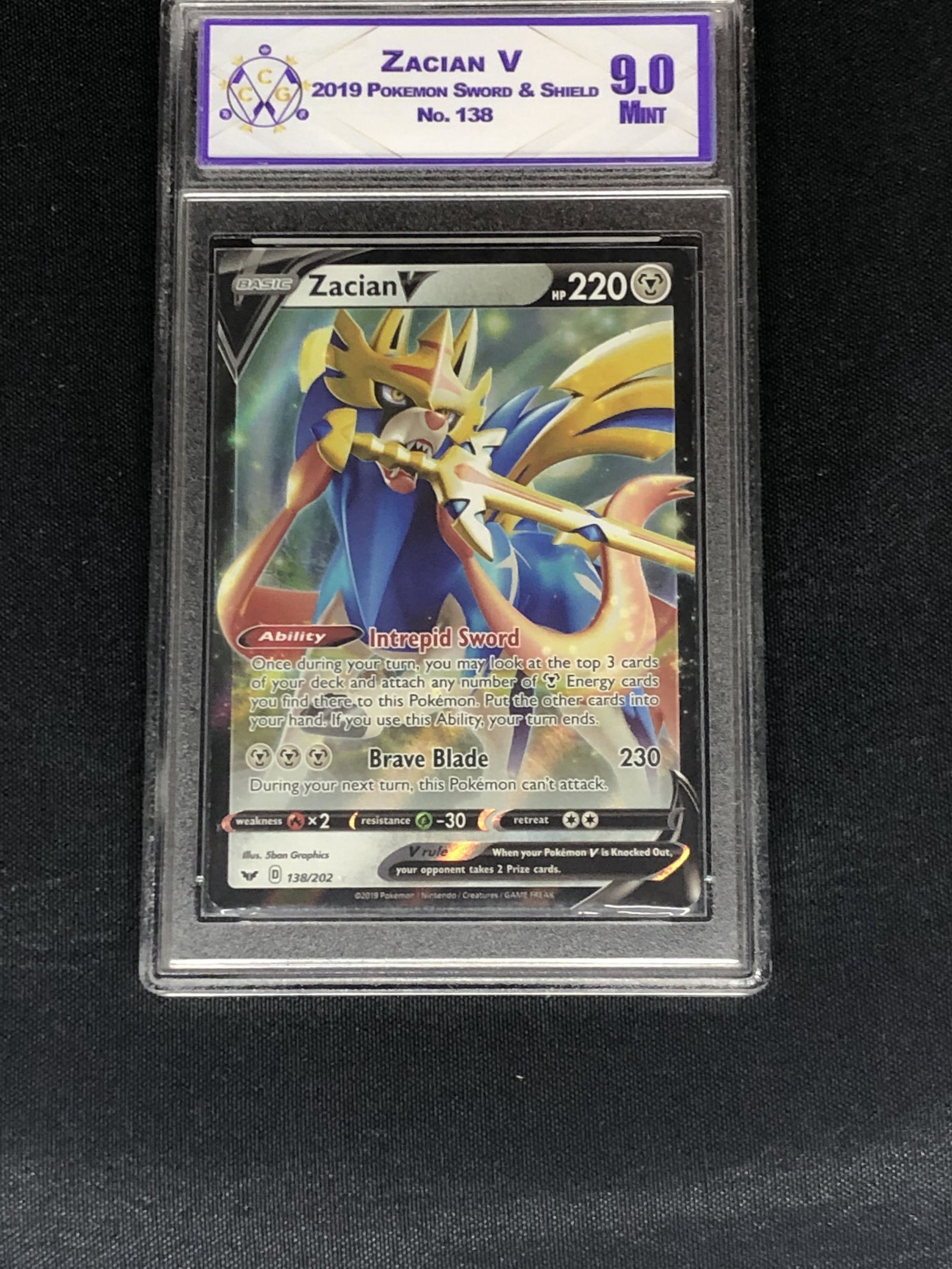 Zacian V CC&G 9 Pokemon Card (1 of 1)