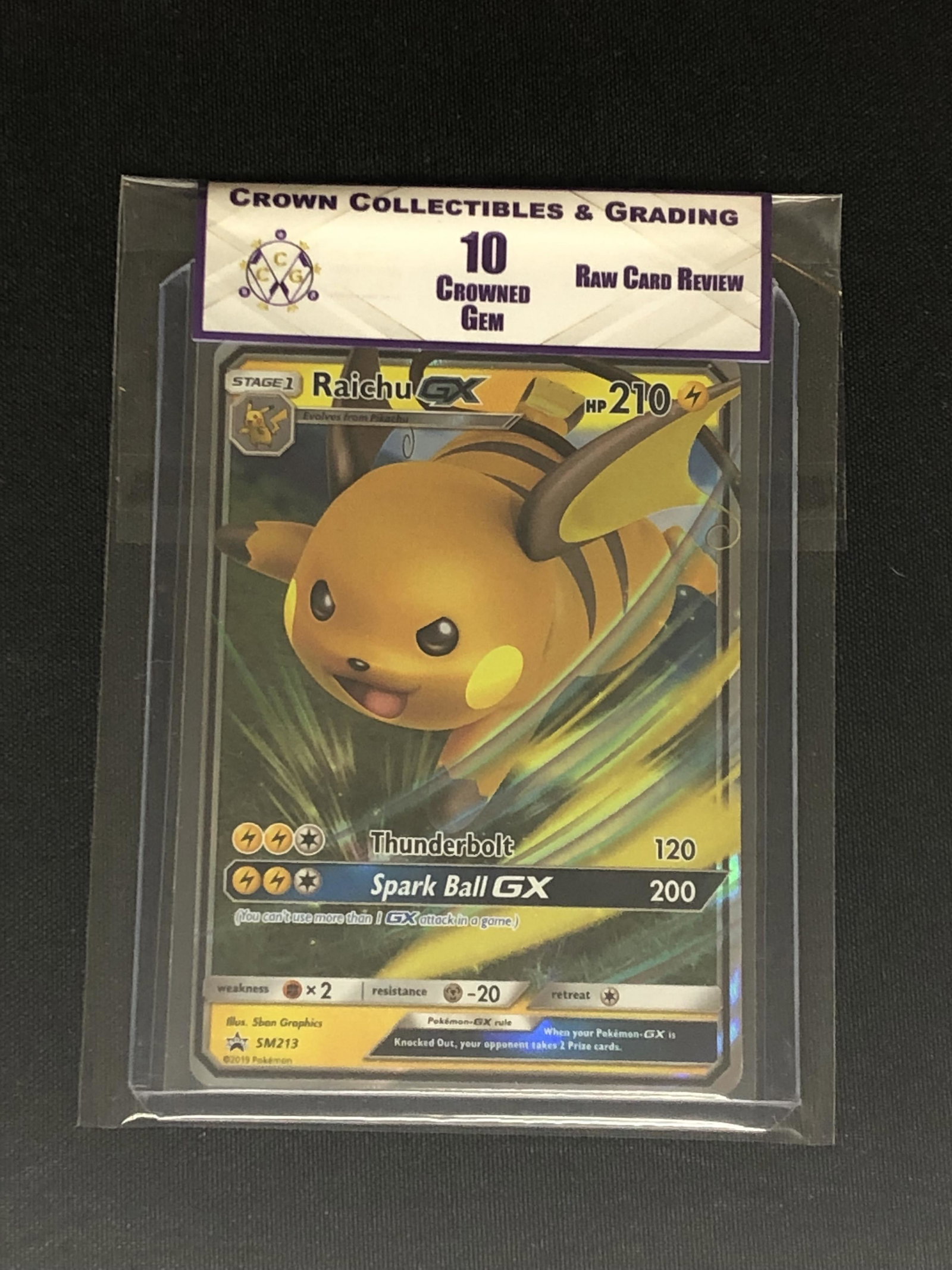 RCR Raichu GX CC&G 10 Pokemon Card: RCR Raichu GX CC&G 10 Pokemon Card