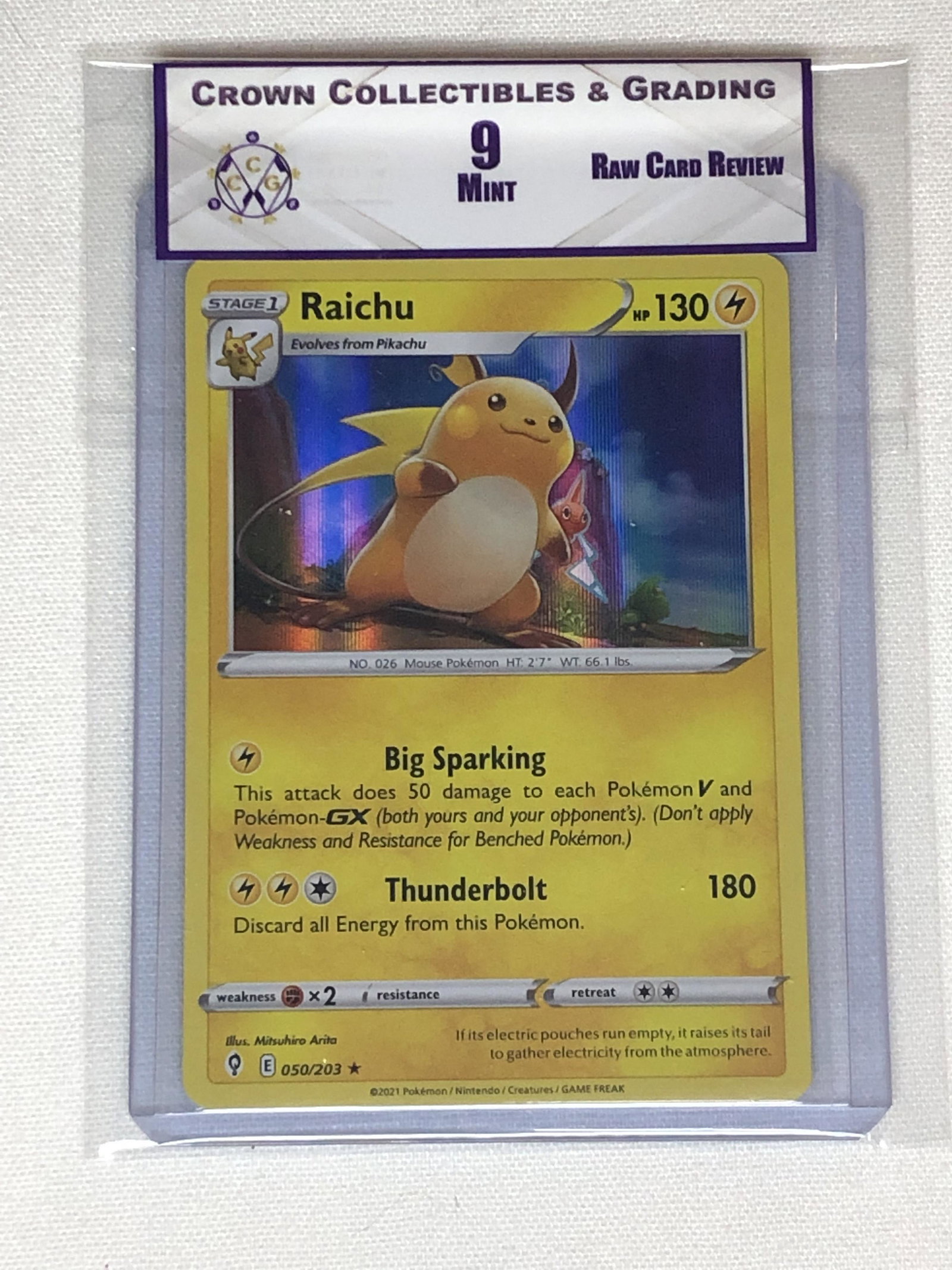RCR Raichu CC&G 9 Pokemon Card: RCR Raichu CC&G 9 Pokemon Card