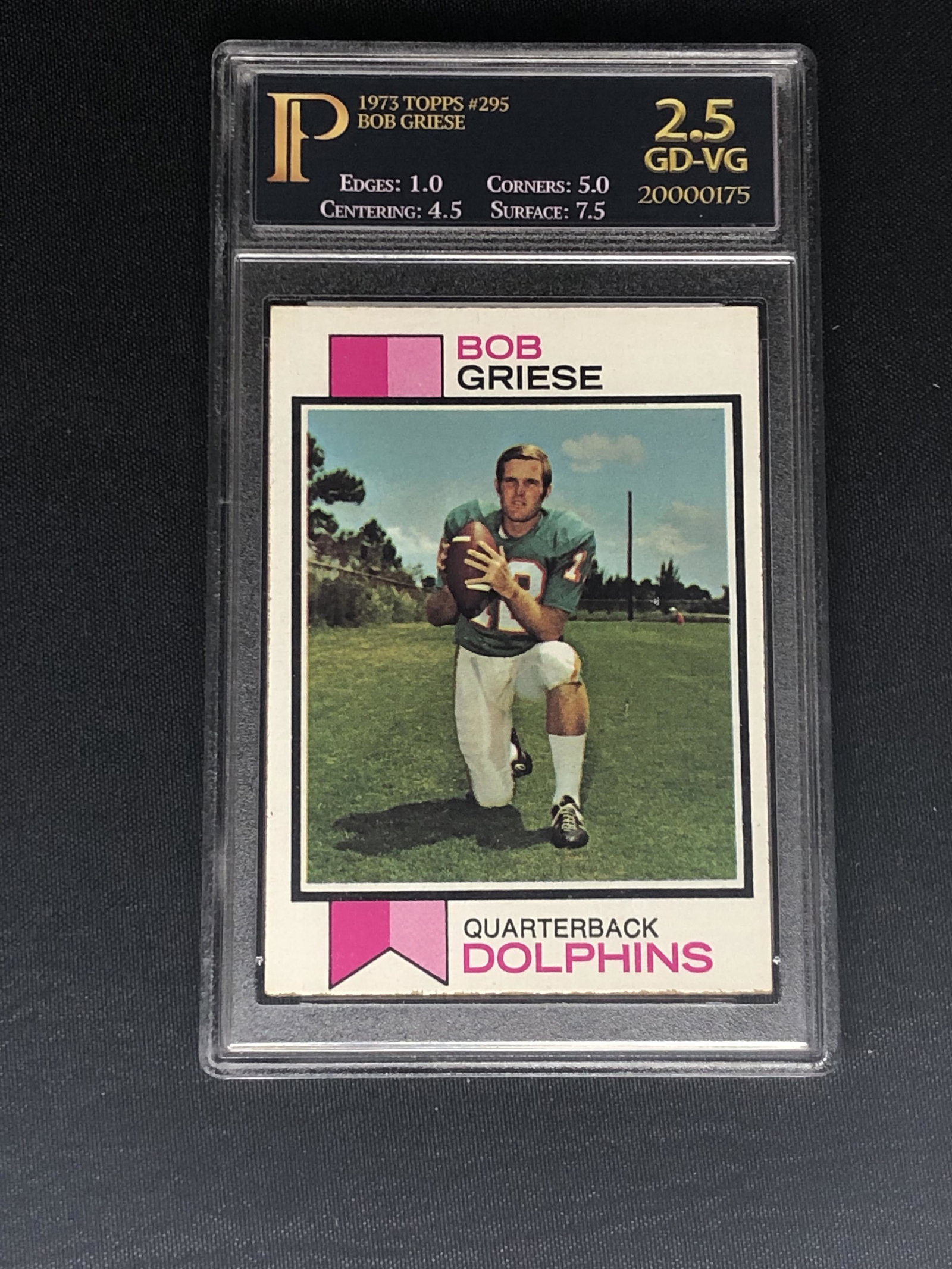 Bob Griese Prime Grading 2.5 Sports Card: Bob Griese Prime Grading 2.5 Sports Card