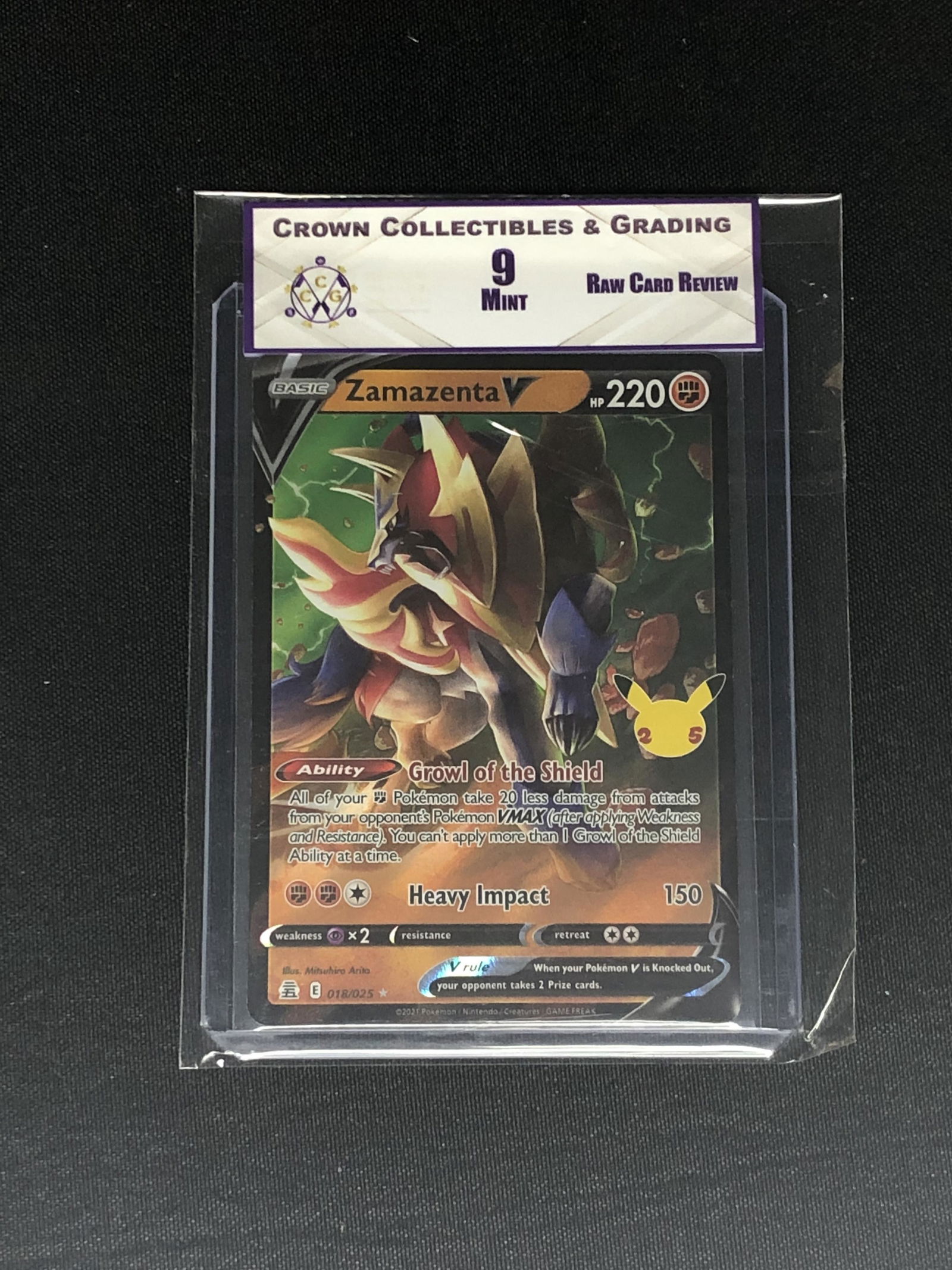 RCR Zamazenta V CC&G 9 Pokemon Card (1 of 1)