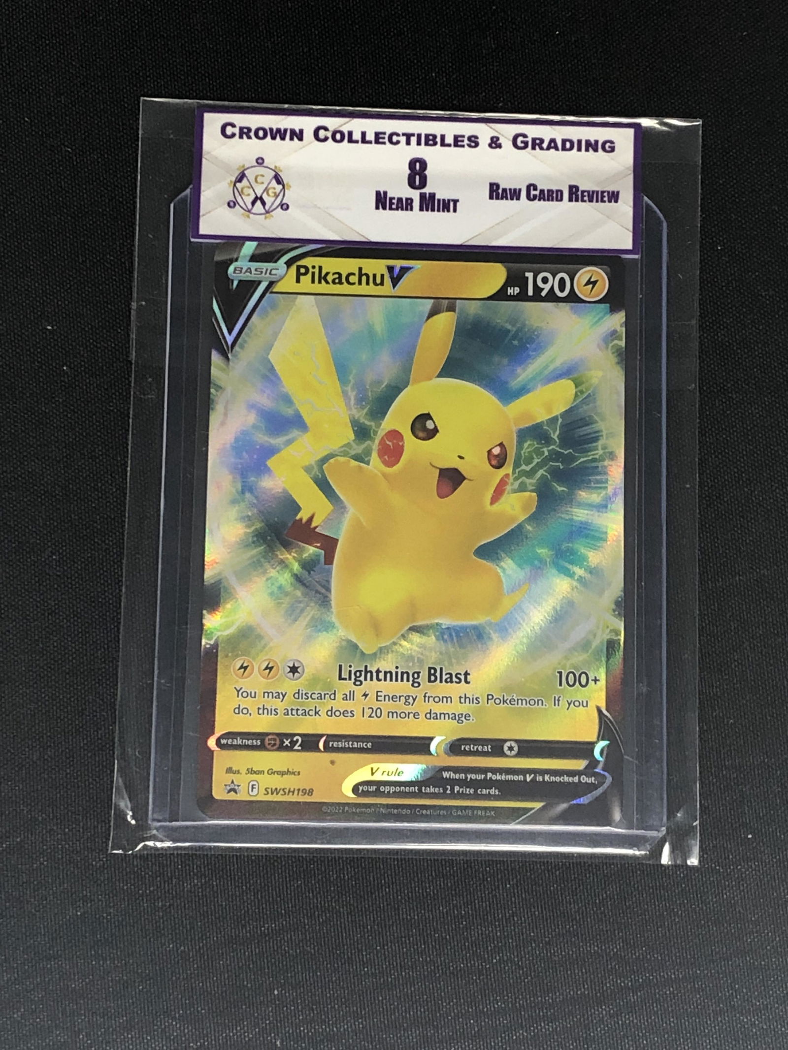 RCR Pikachu V CC&G 8 Pokemon Card (1 of 1)