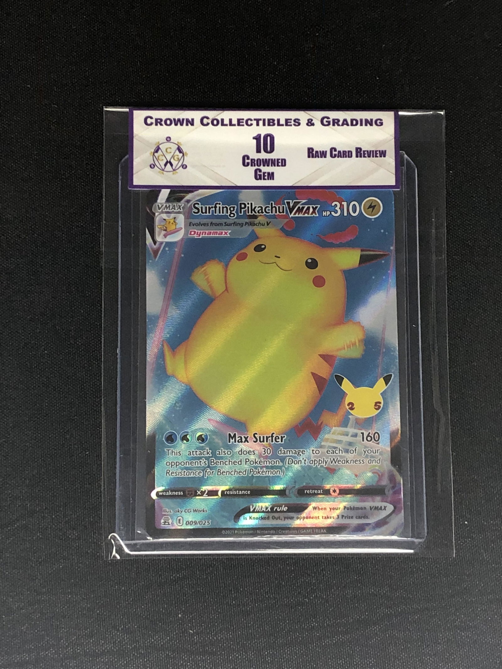RCR Surfing Pikachu CC&G 10 Pokemon Card (1 of 1)