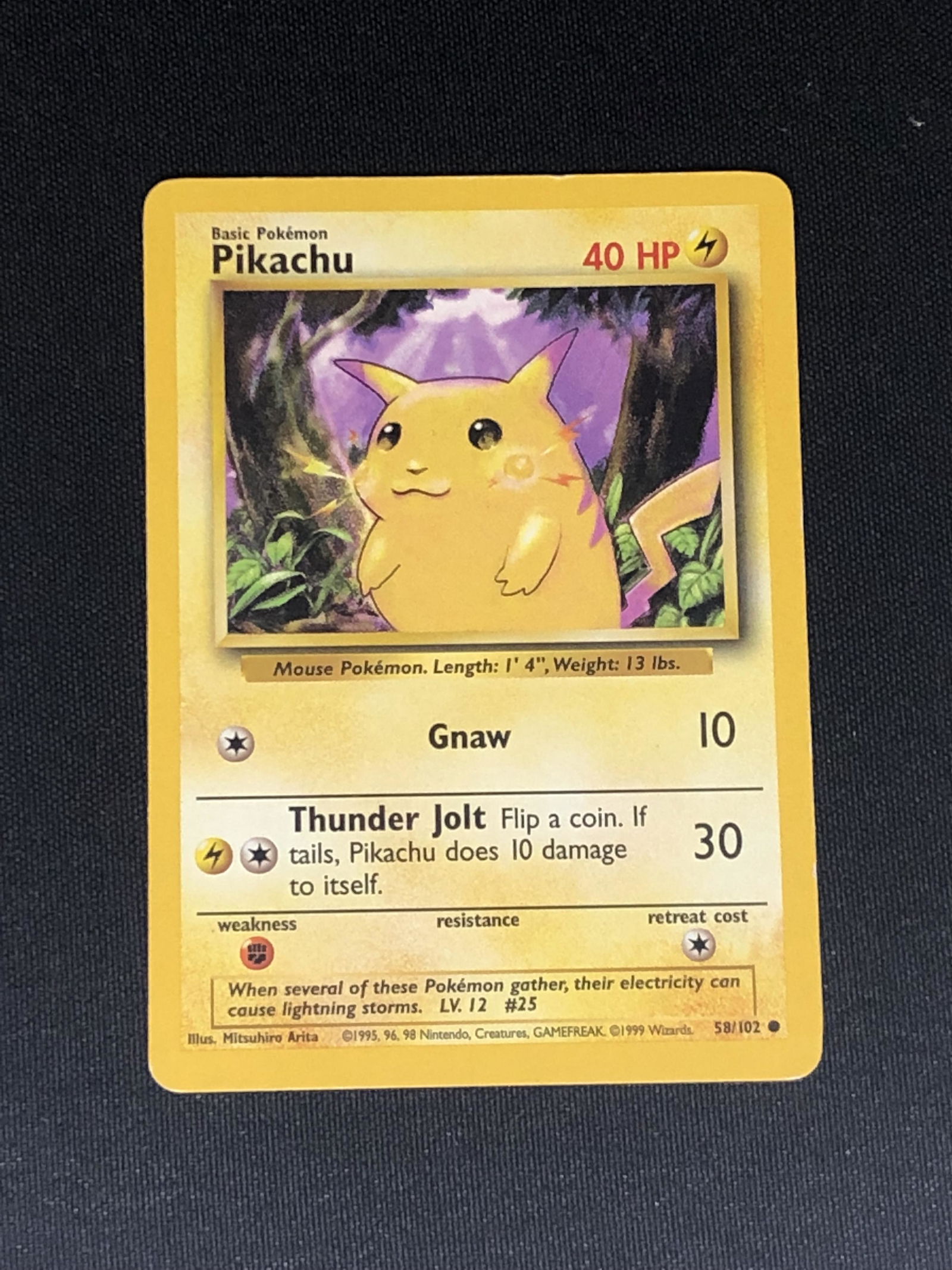 Pikachu Pokemon Card Single- in moderately played condition (1 of 1)