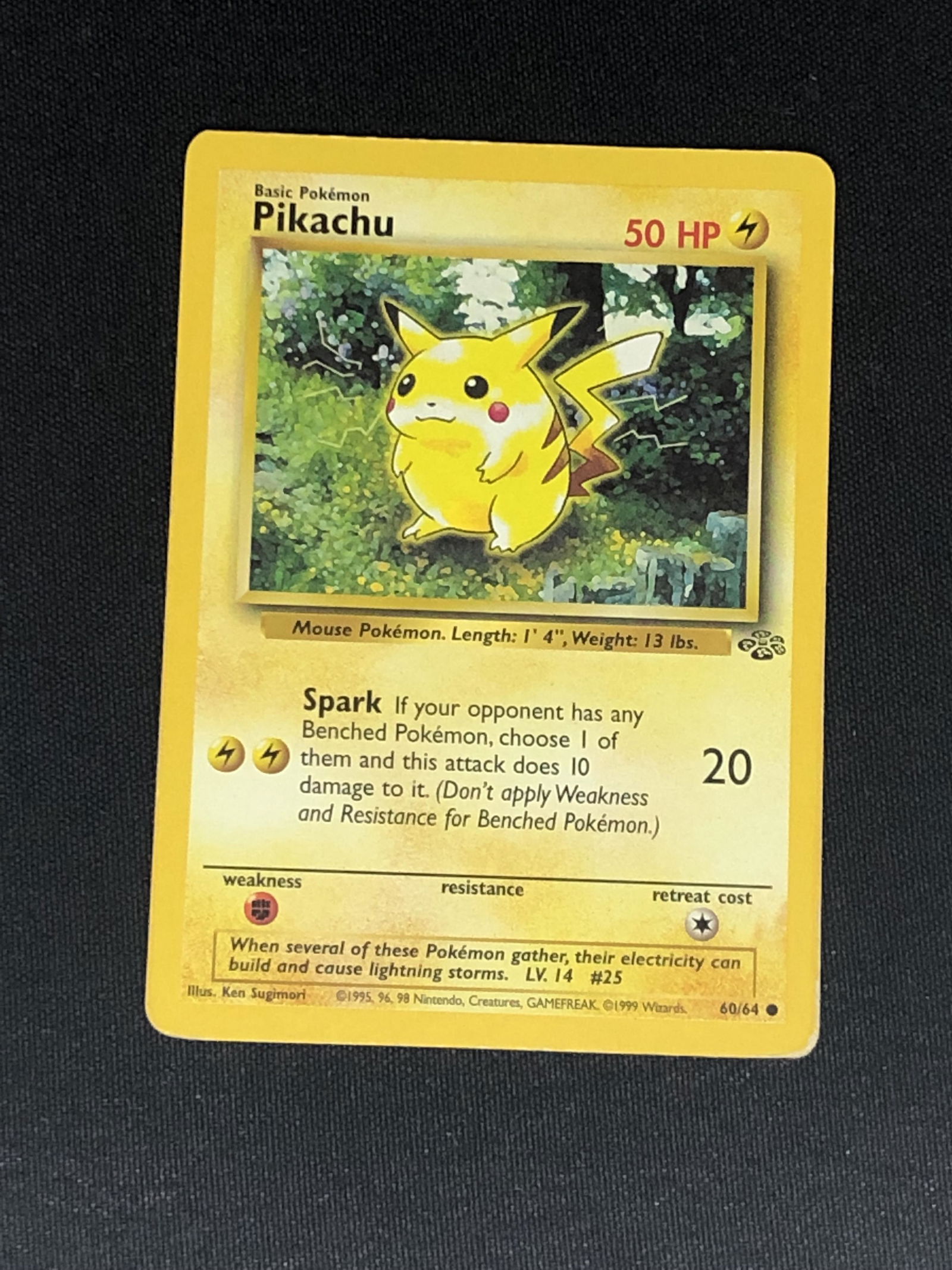 Pikachu Pokemon Card Single- in moderately played condition (1 of 1)