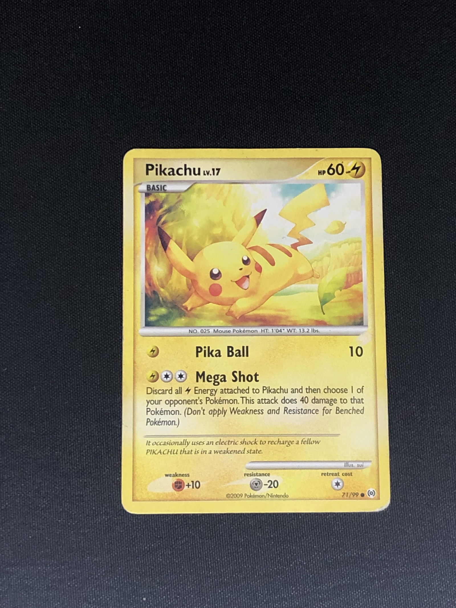 Pikachu Pokemon Card Single- in moderately played condition (1 of 1)