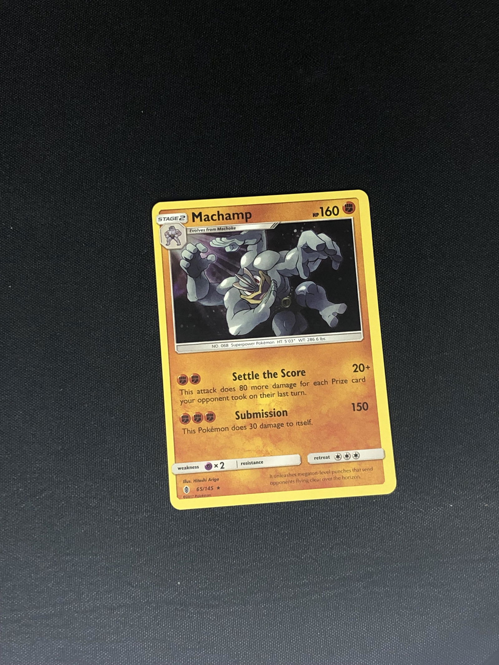 Machamp Pokemon Card Single- in moderately played condition (1 of 1)
