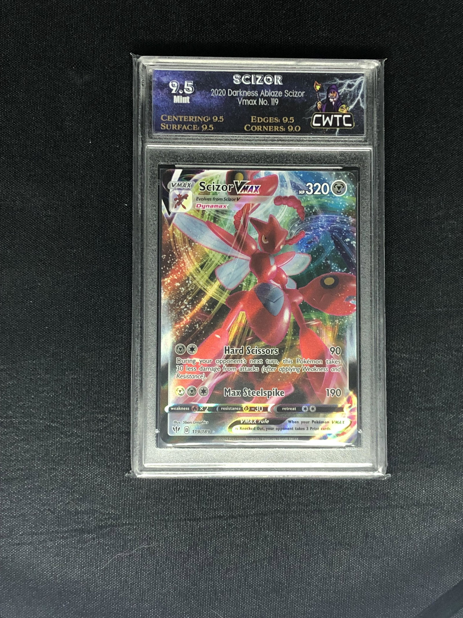 Scizor Vmax CWTC 9.5 Pokemon Card: Scizor Vmax CWTC 9.5 Pokemon Card