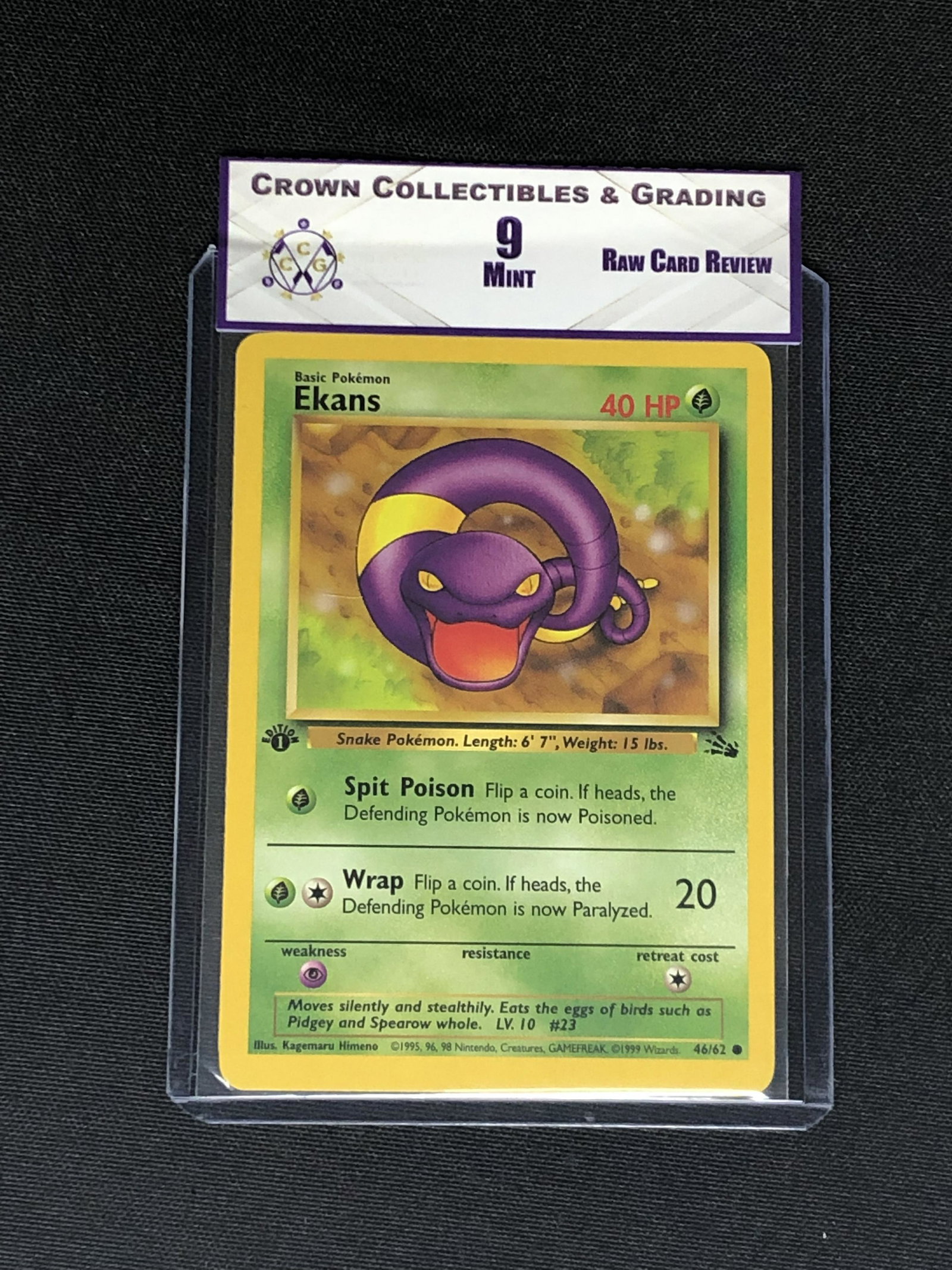 RCR 1st Ed Fossil Set Ekans CC&G 9: RCR 1st Ed Fossil Set Ekans CC&G 9