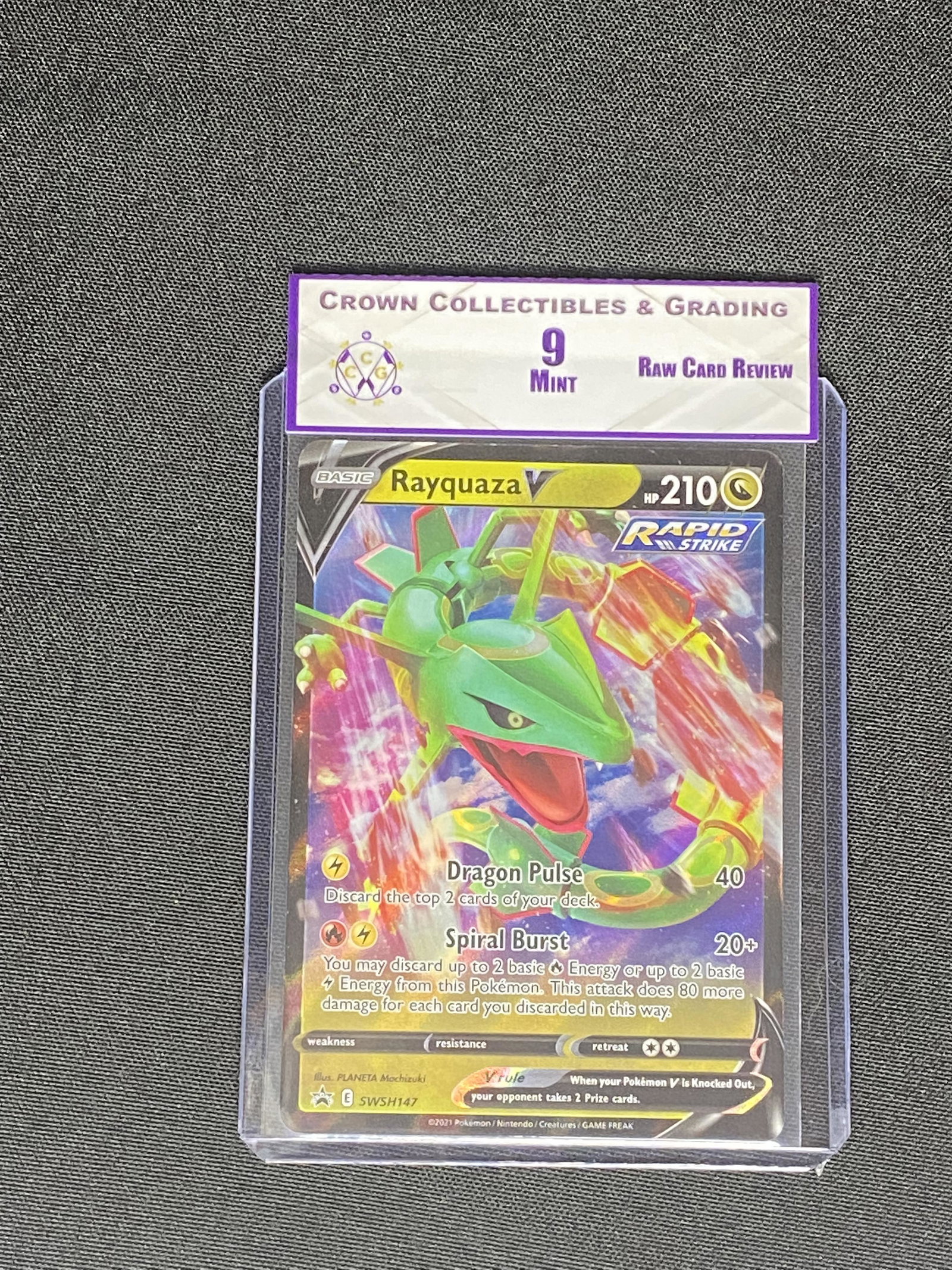 RCR Rayquaza V CC&G 9 Pokemon Card (1 of 1)