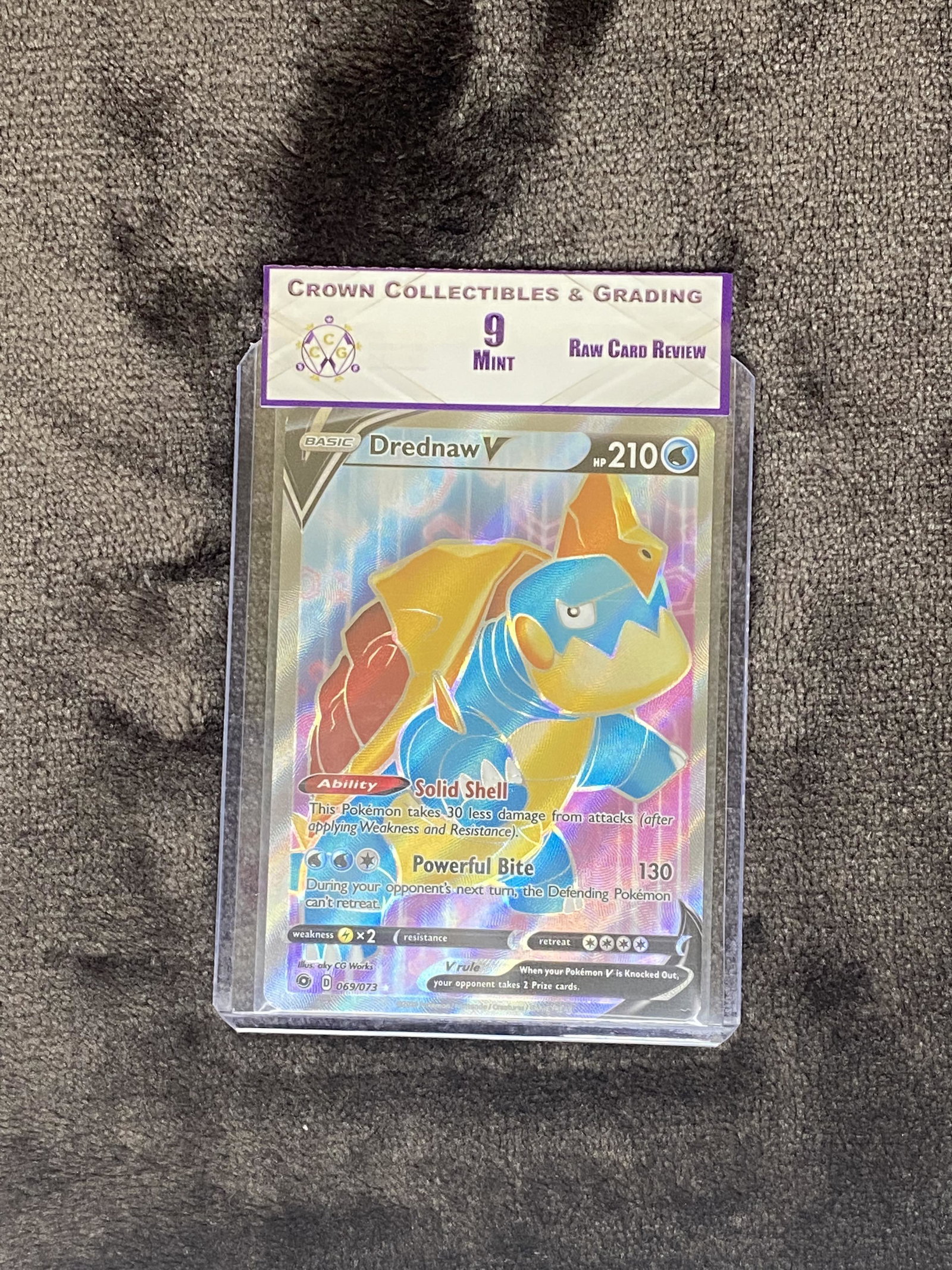 RCR Drednaw V CC&G 9 Pokemon Card (1 of 1)