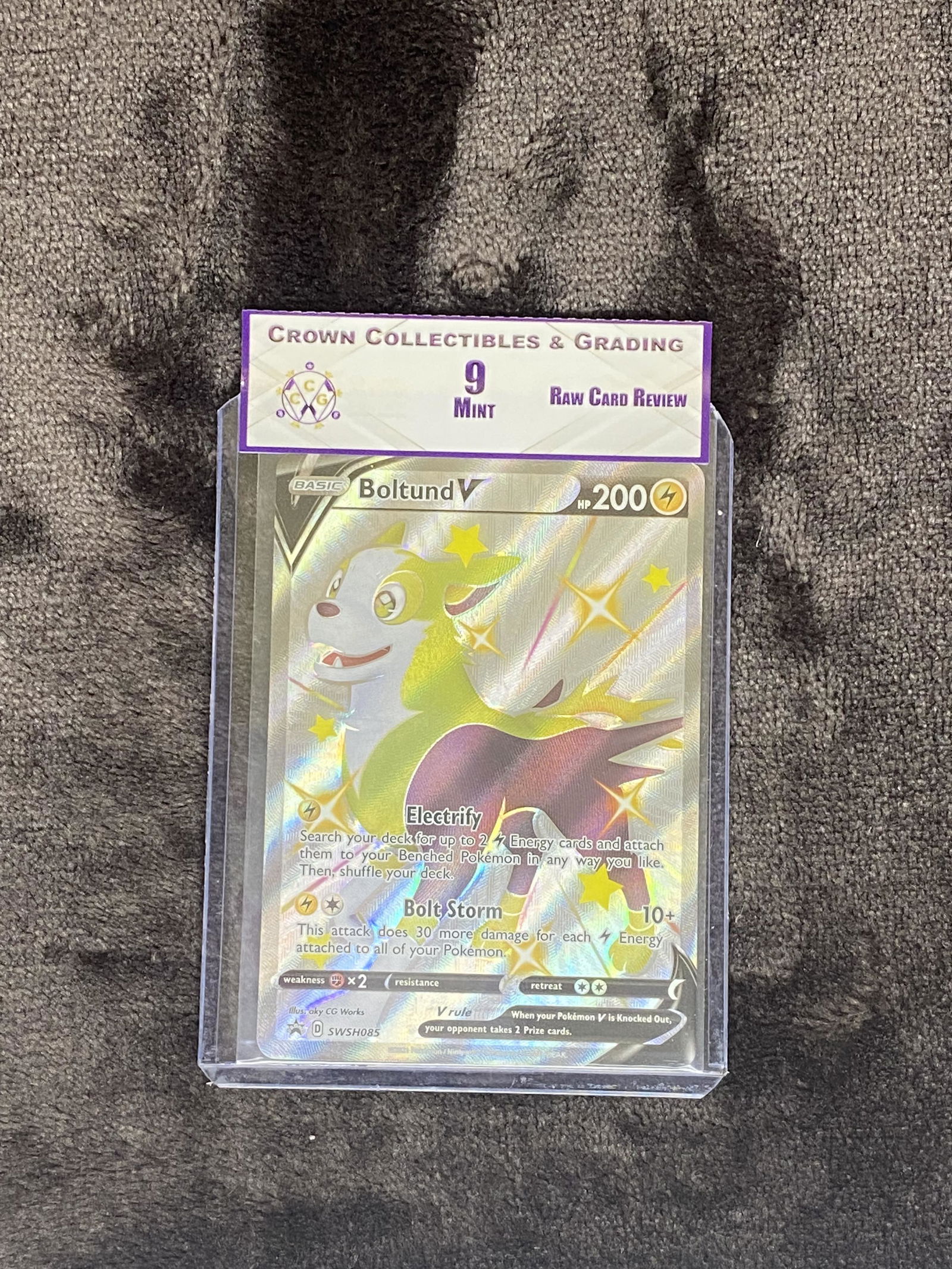 RCR Boltund V CC&G 9 Pokemon Card (1 of 1)