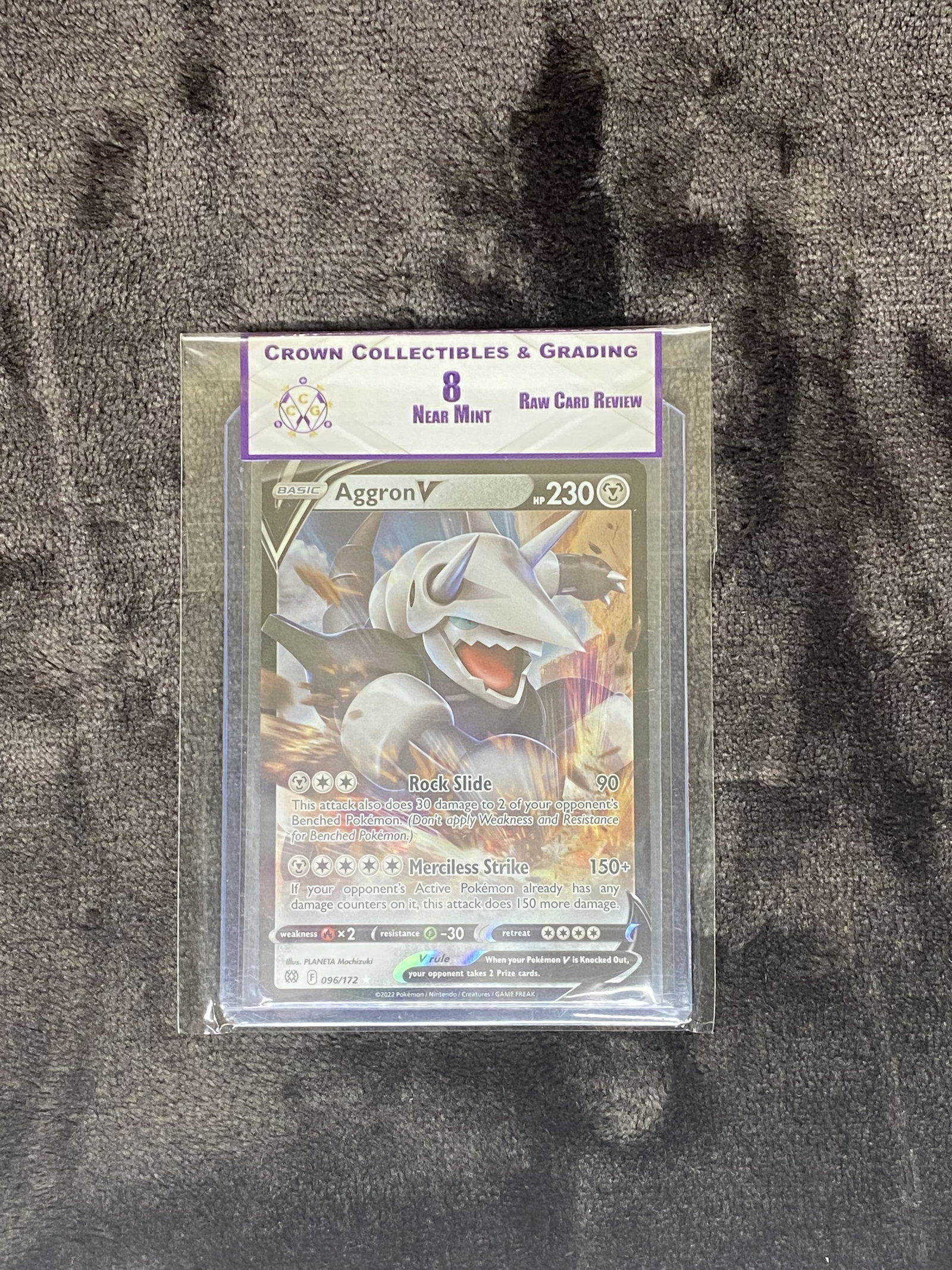 RCR Aggron V CC&G 8 Pokemon Card (1 of 1)
