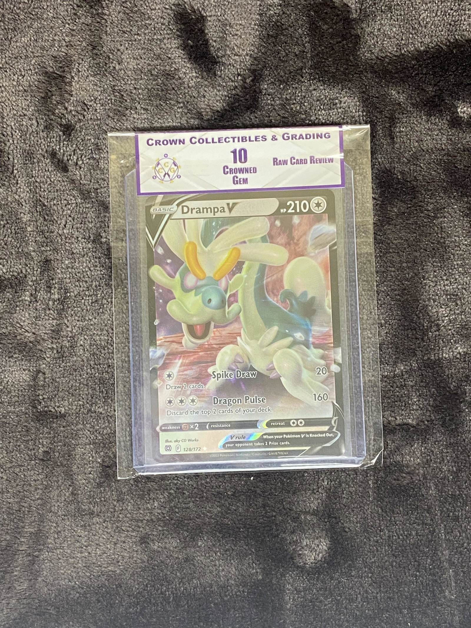 RCR Drampa V CC&G 10 Pokemon Card (1 of 1)
