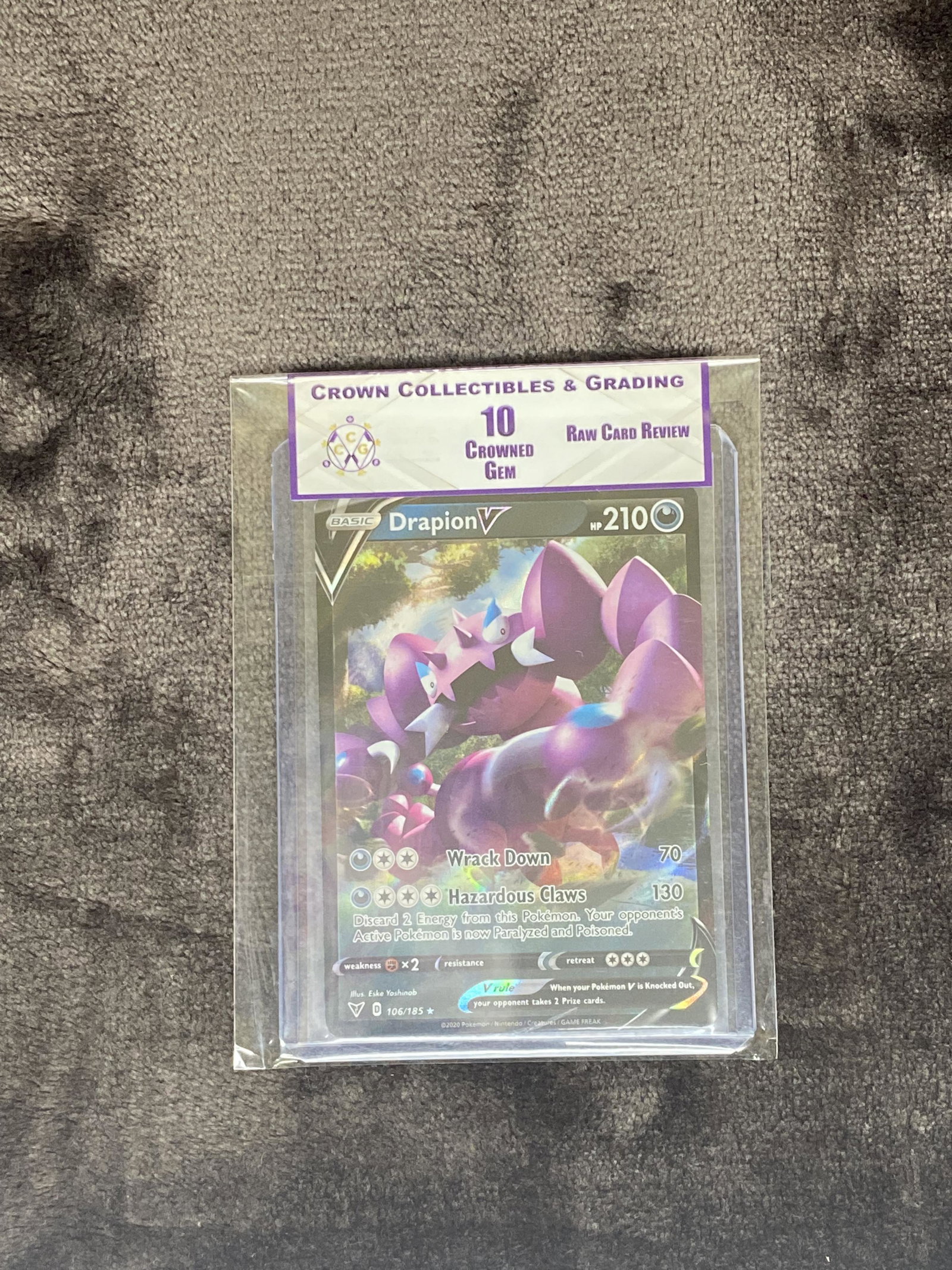 RCR Drapion V CC&G 10 Pokemon Card (1 of 1)