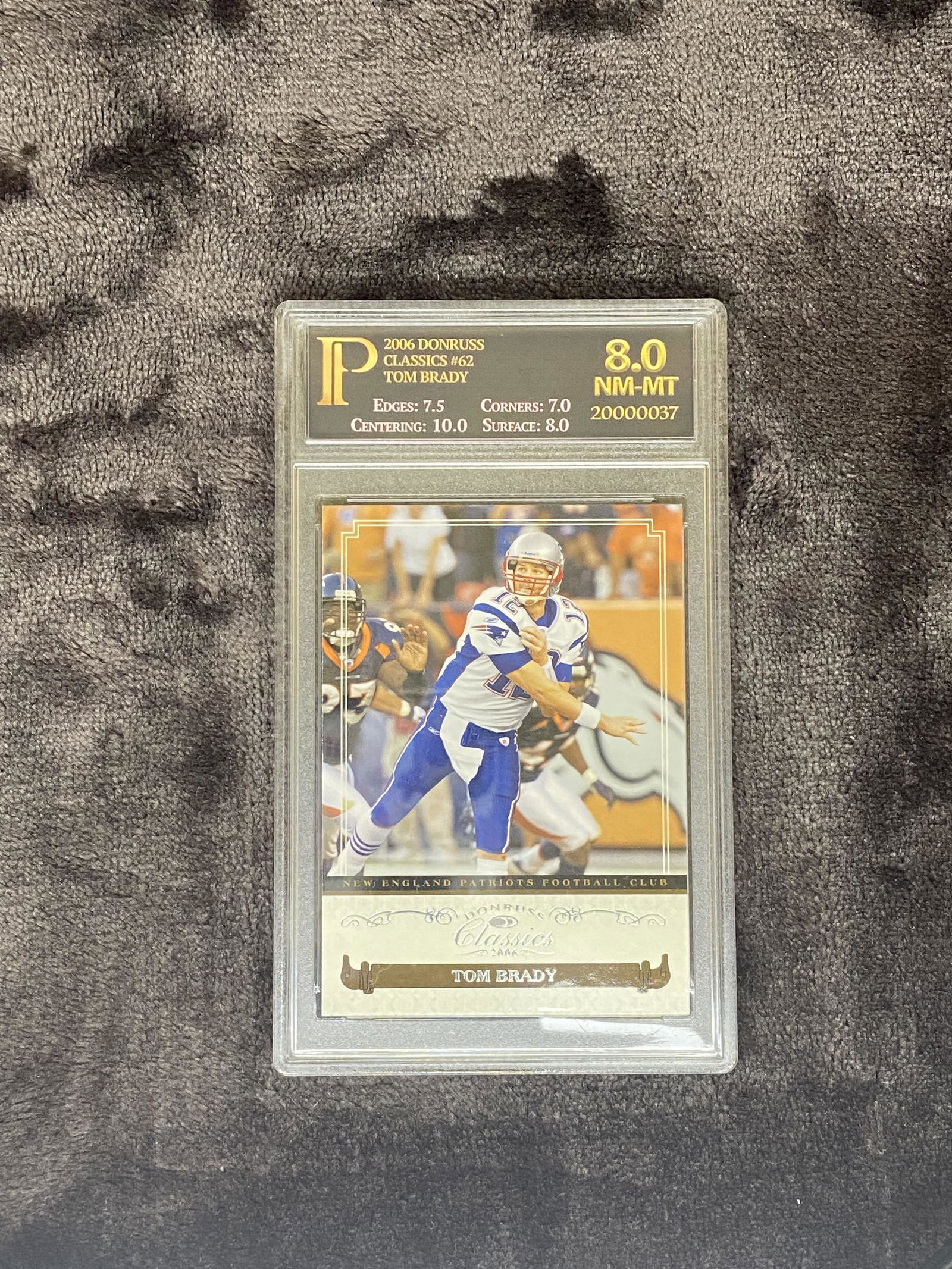 Tom Brady Prime Grading 8 Sports Card (1 of 1)