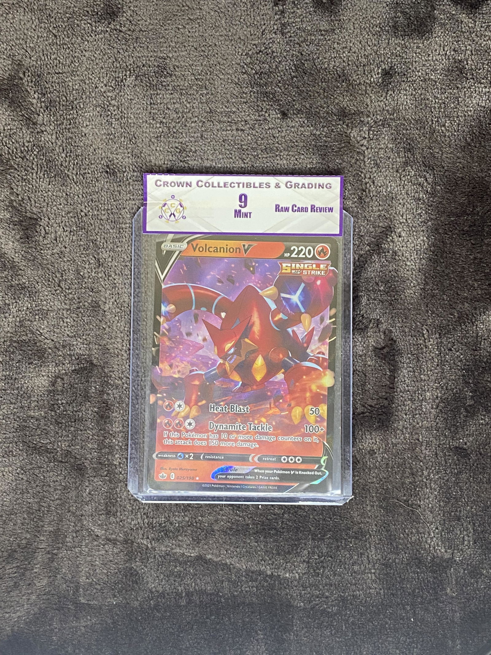 RCR Volcanion V CC&G 9 Pokemon Card (1 of 1)