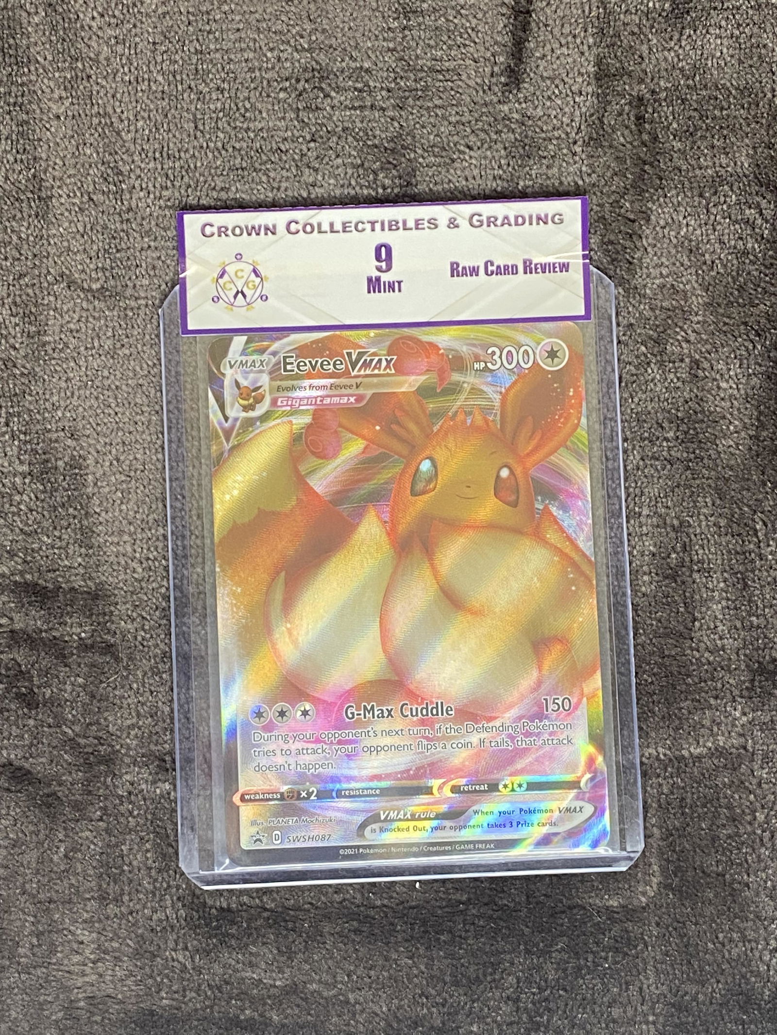 RCR Eevee Vmax CC&G 9 Pokemon Card (1 of 1)