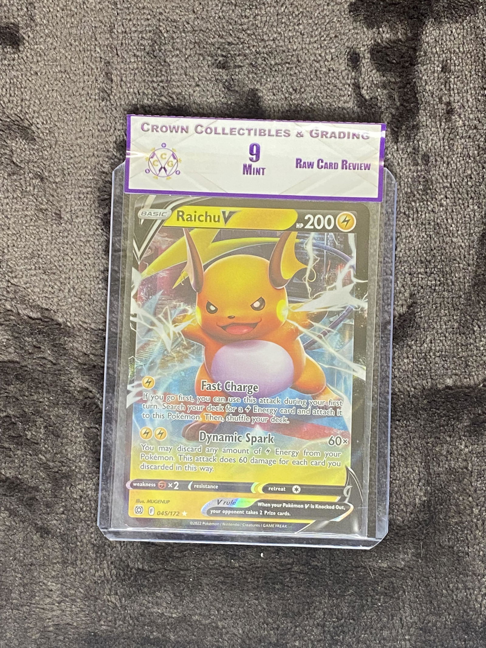 RCR Raichu V CC&G 9 Pokemon Card (1 of 1)