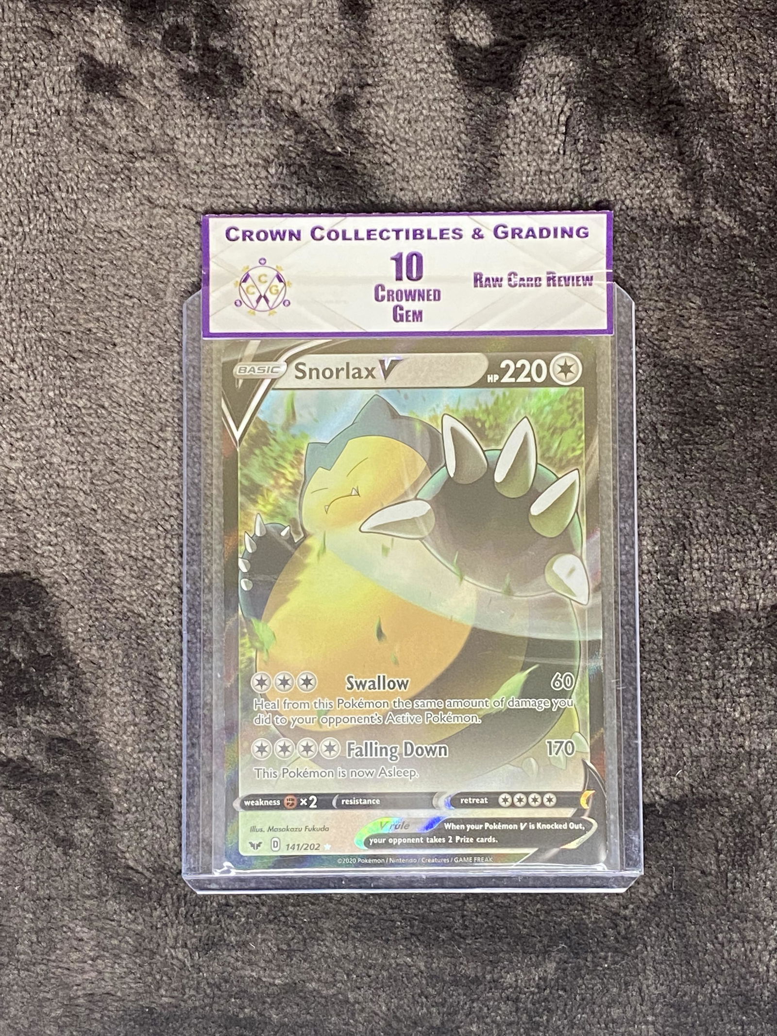 RCR Snorlax V CC&G 10 Pokemon Card (1 of 1)