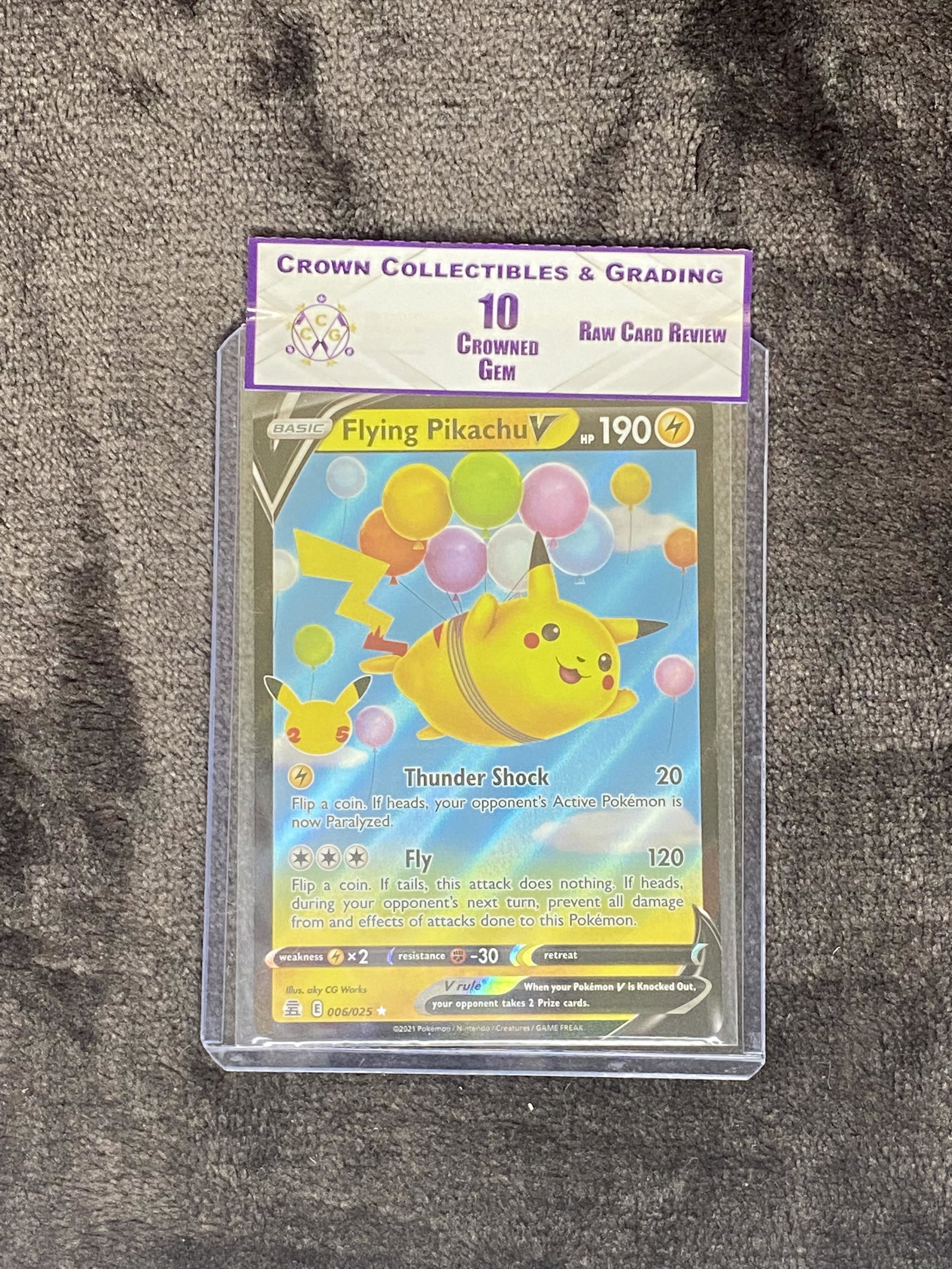 RCR Flying Pikachu V CC&G 10 Pokemon Card (1 of 1)