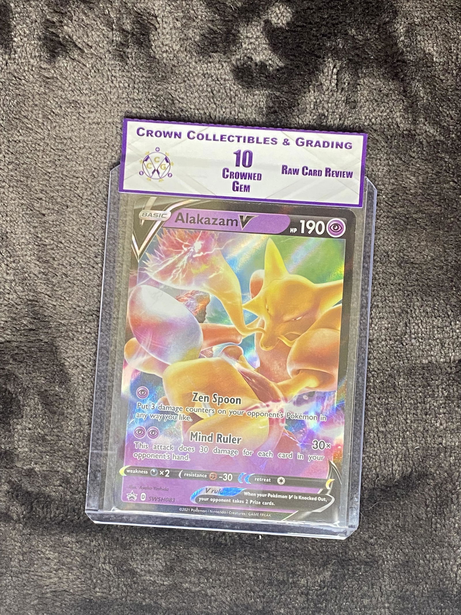 RCR Alakazam V CC&G 10 Pokemon Card (1 of 1)