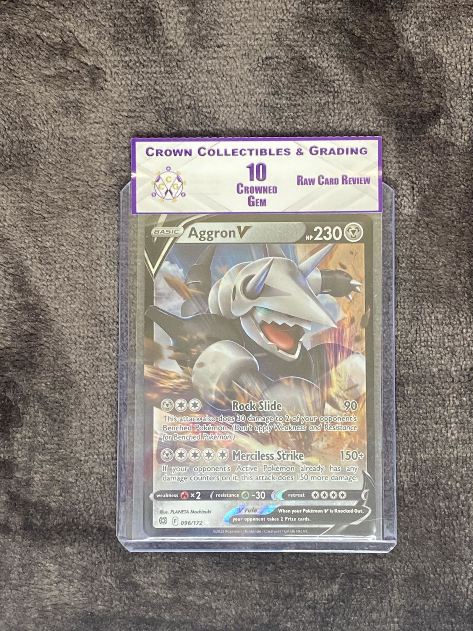 RCR Aggron V CC&G 10 Pokemon Card (1 of 1)