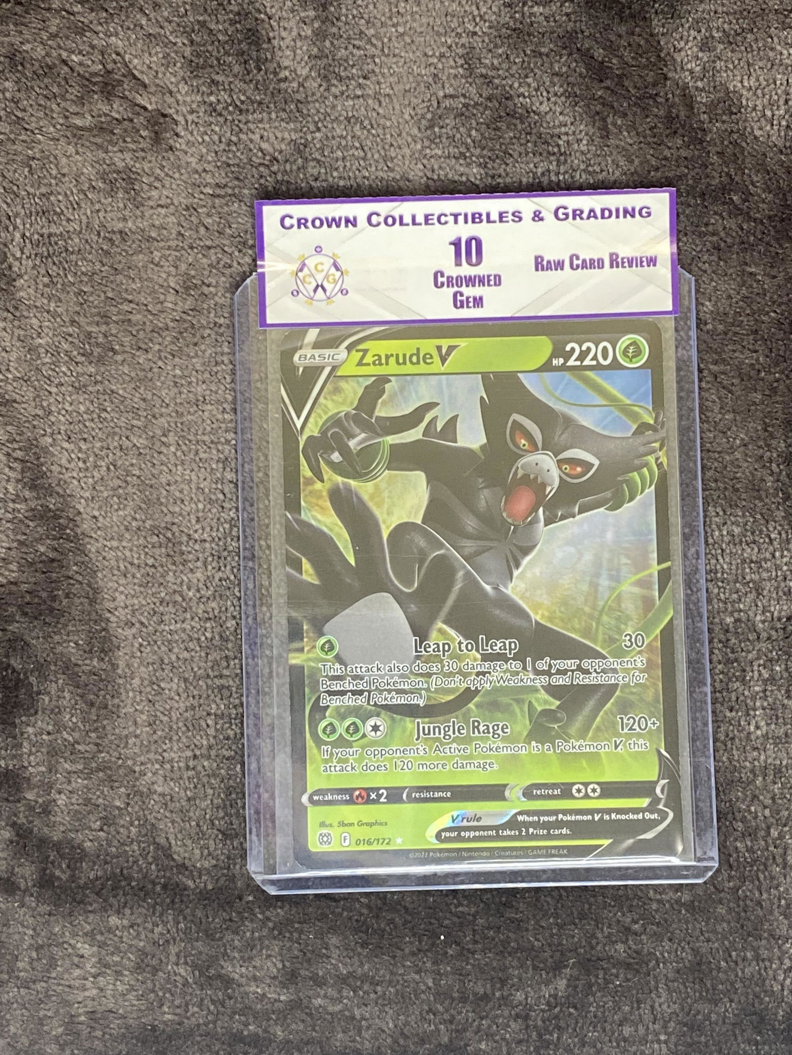 RCR Zarude V CC&G 10 Pokemon Card (1 of 1)