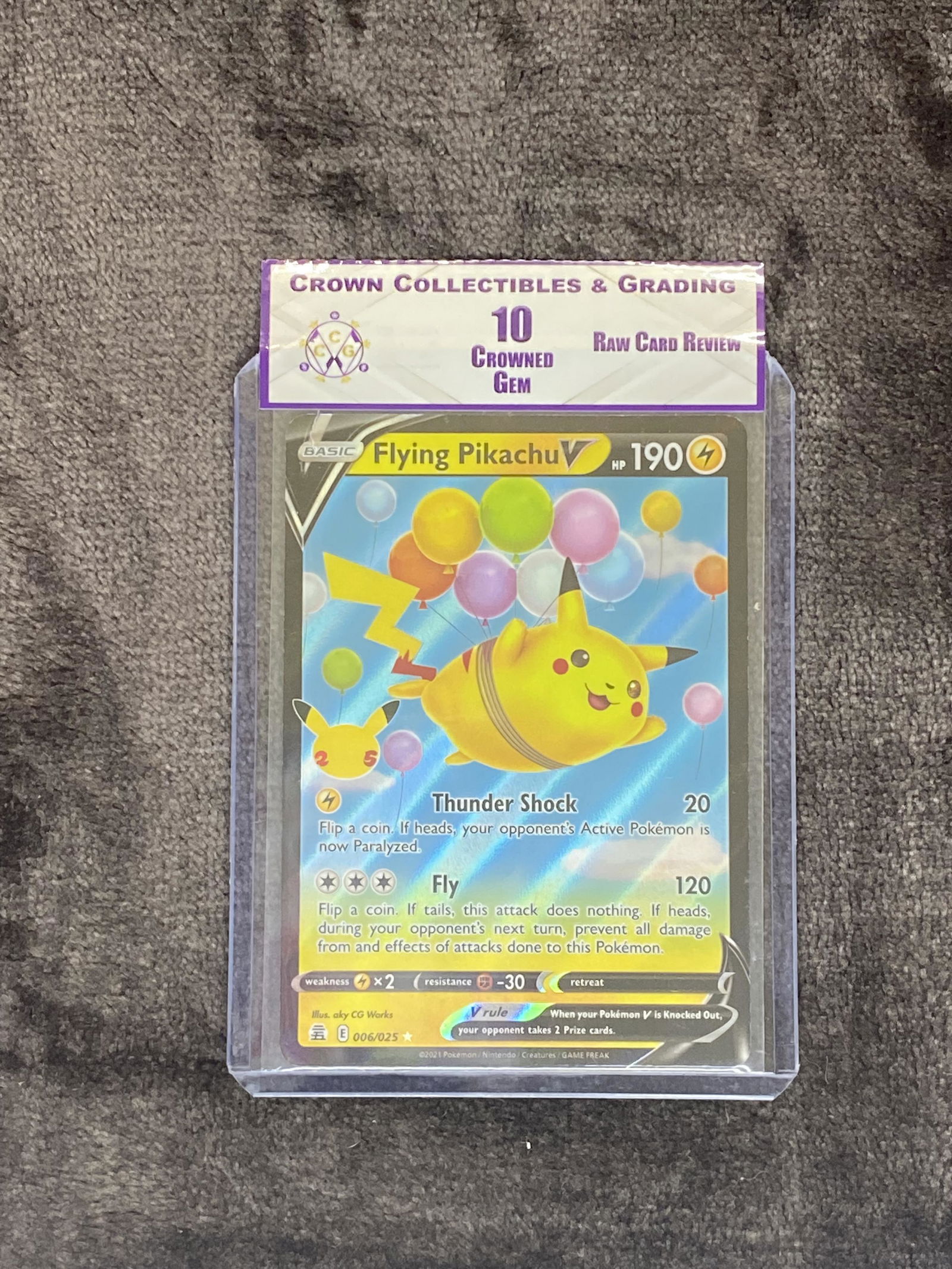 RCR Flying Pikachu V CC&G 10 Pokemon Card (1 of 1)